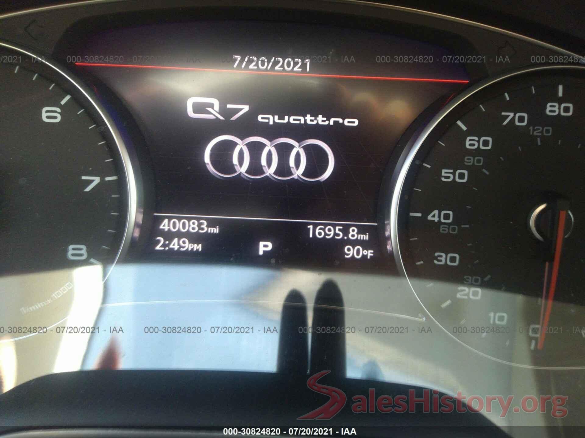 WA1AAAF70KD007824 2019 AUDI Q7