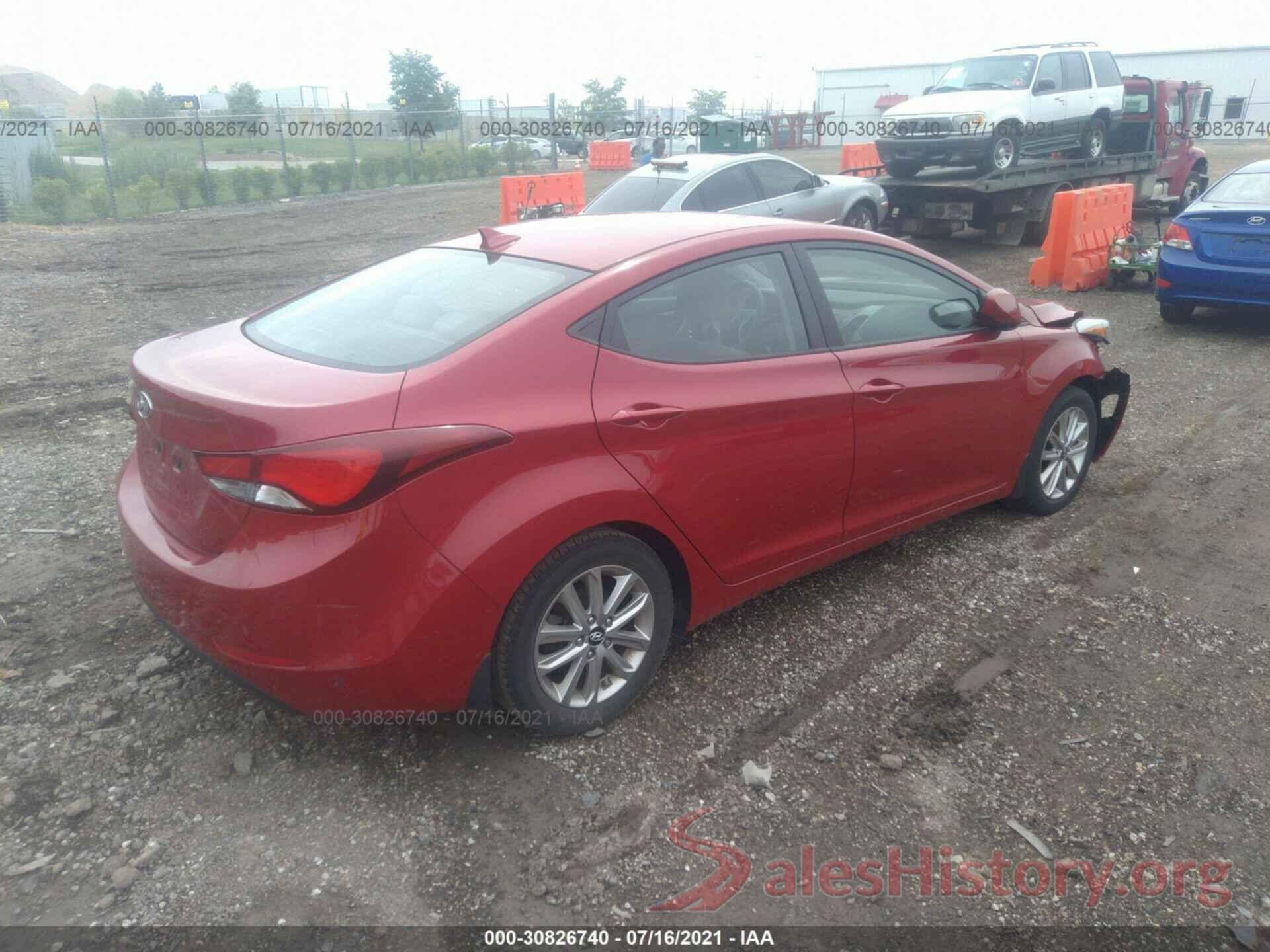 KMHDH4AE6GU491507 2016 HYUNDAI ELANTRA