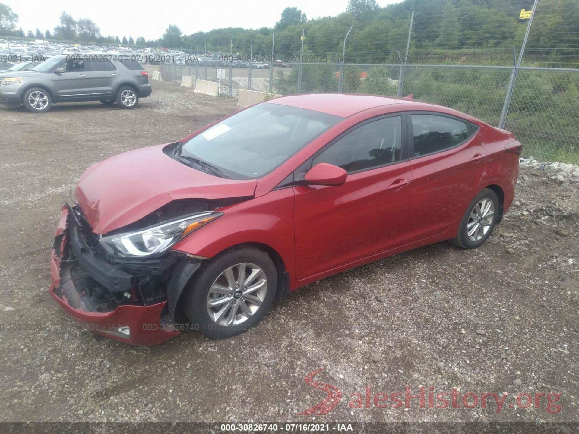 KMHDH4AE6GU491507 2016 HYUNDAI ELANTRA