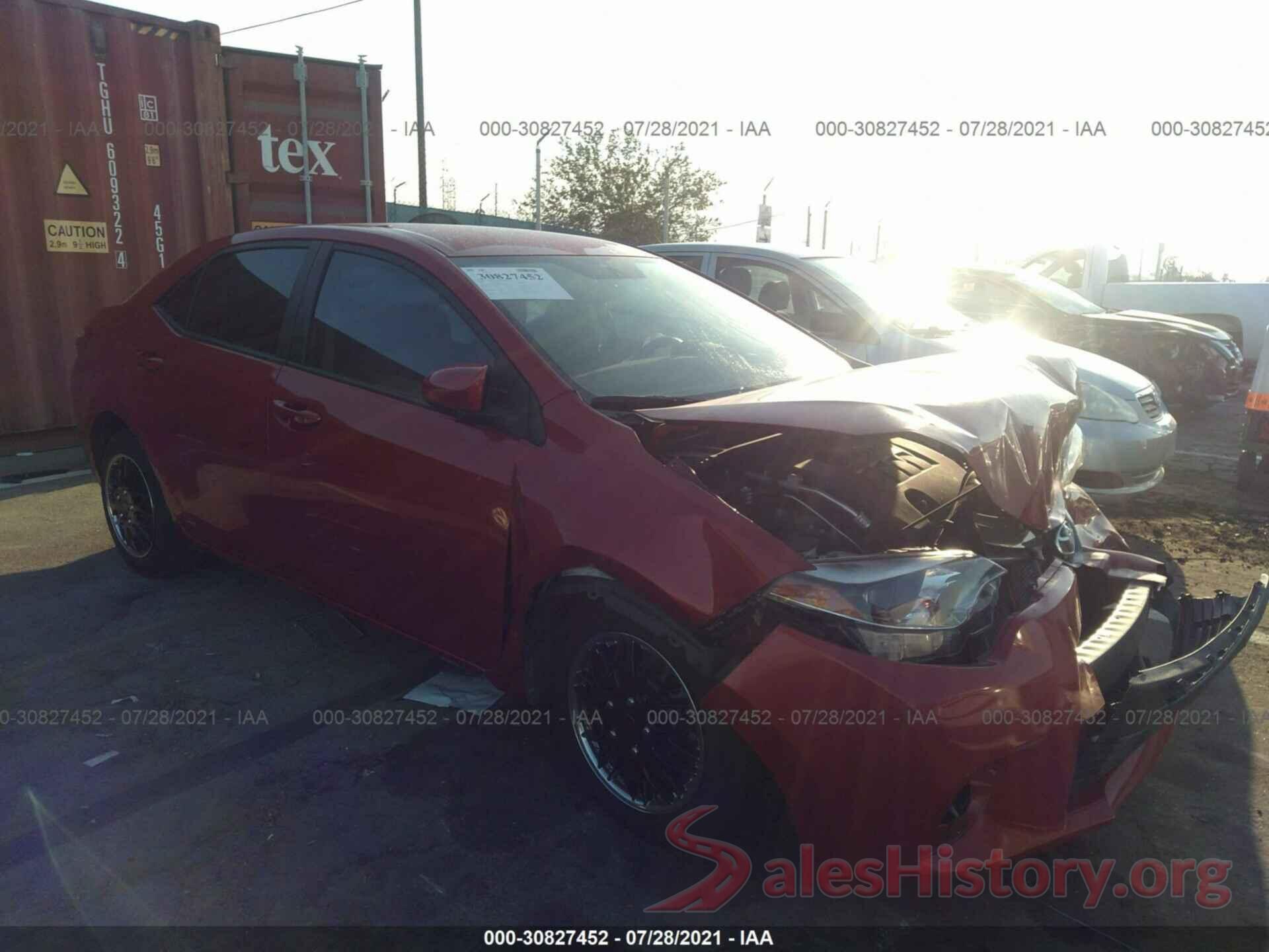 5YFBURHE7GP407606 2016 TOYOTA COROLLA