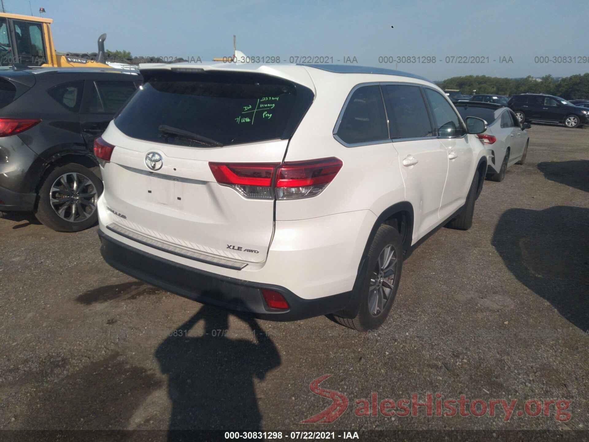 5TDJZRFH1KS590933 2019 TOYOTA HIGHLANDER