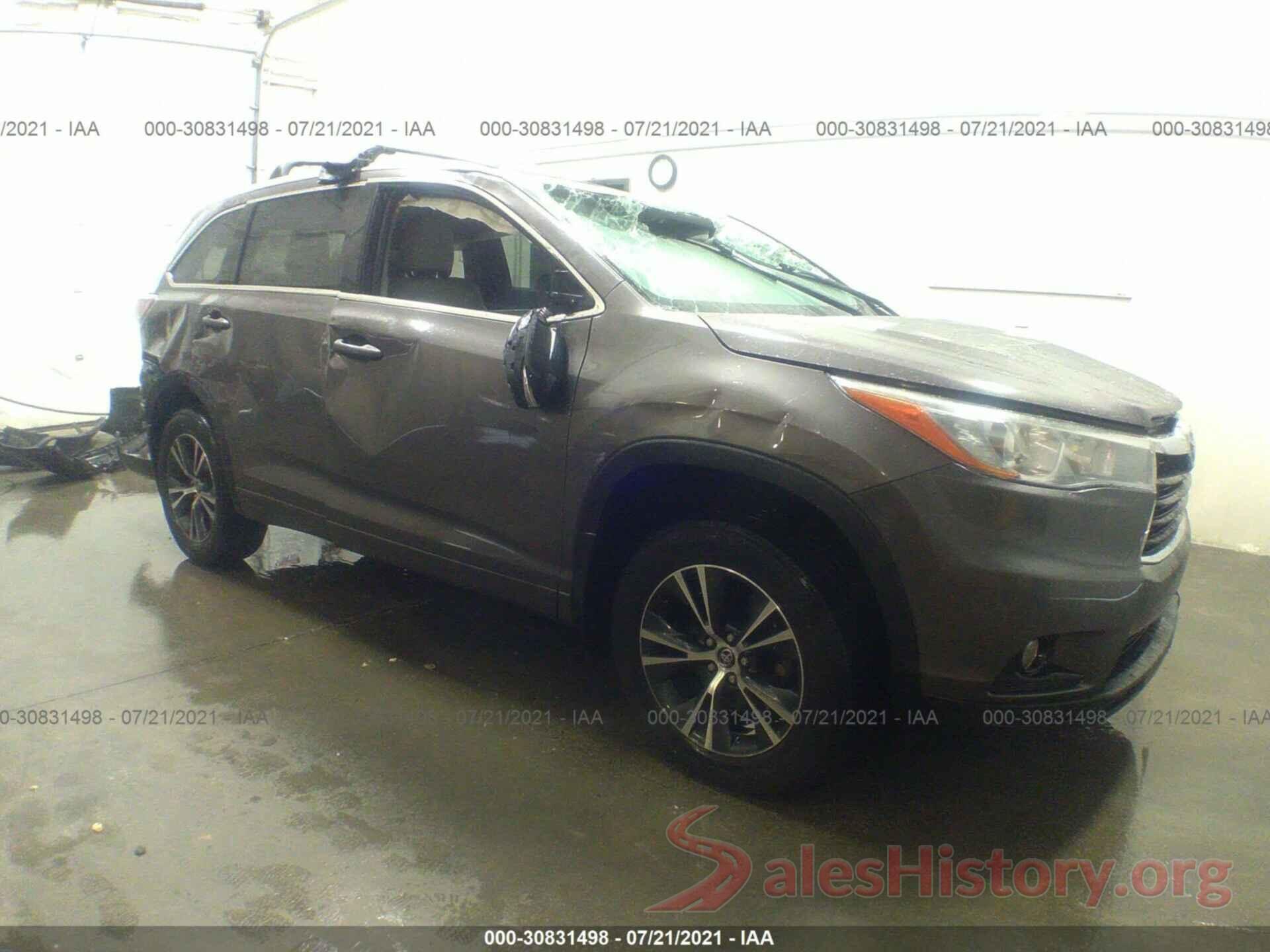 5TDJKRFH2GS241923 2016 TOYOTA HIGHLANDER