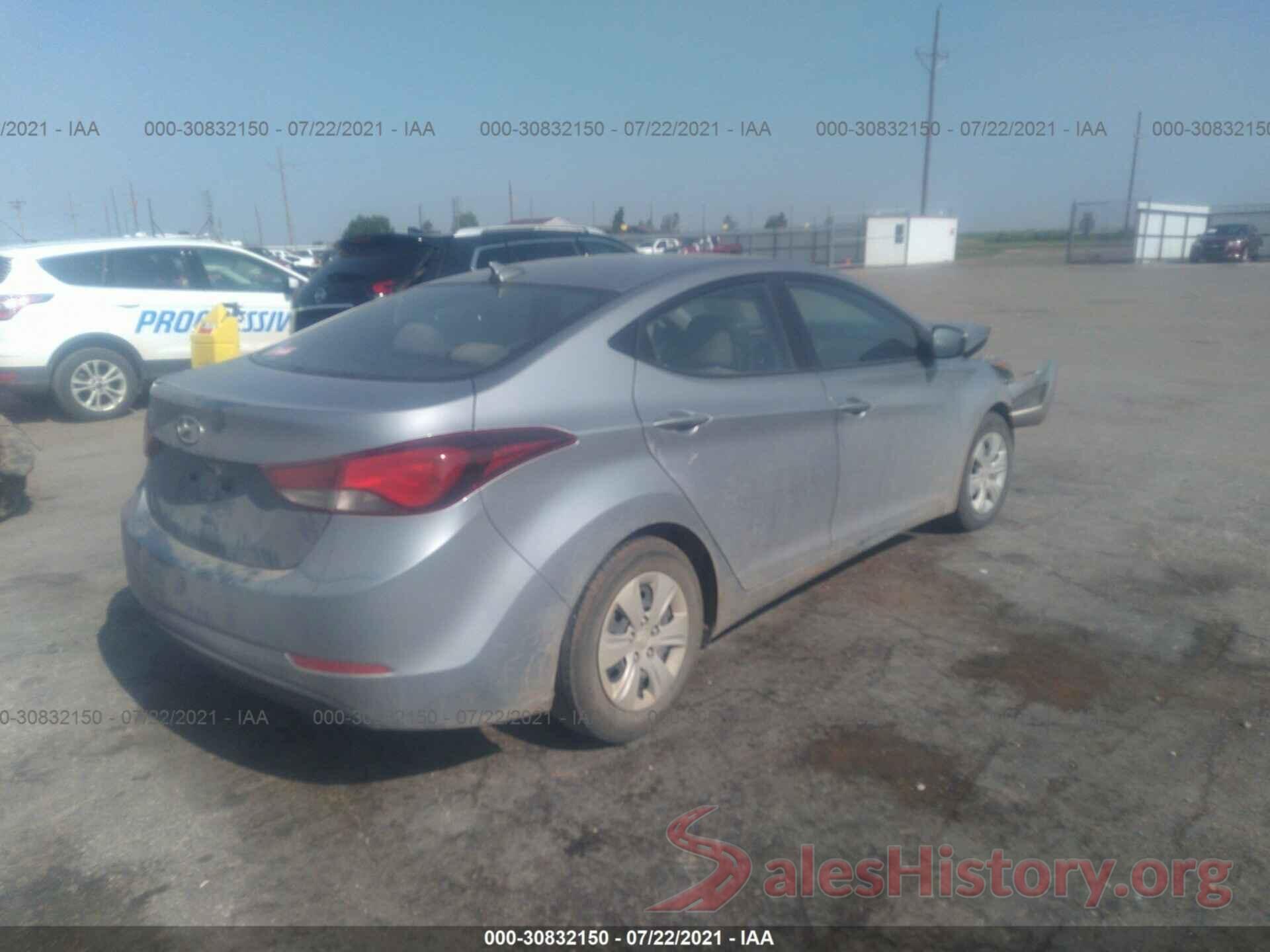 5NPDH4AE8GH737102 2016 HYUNDAI ELANTRA