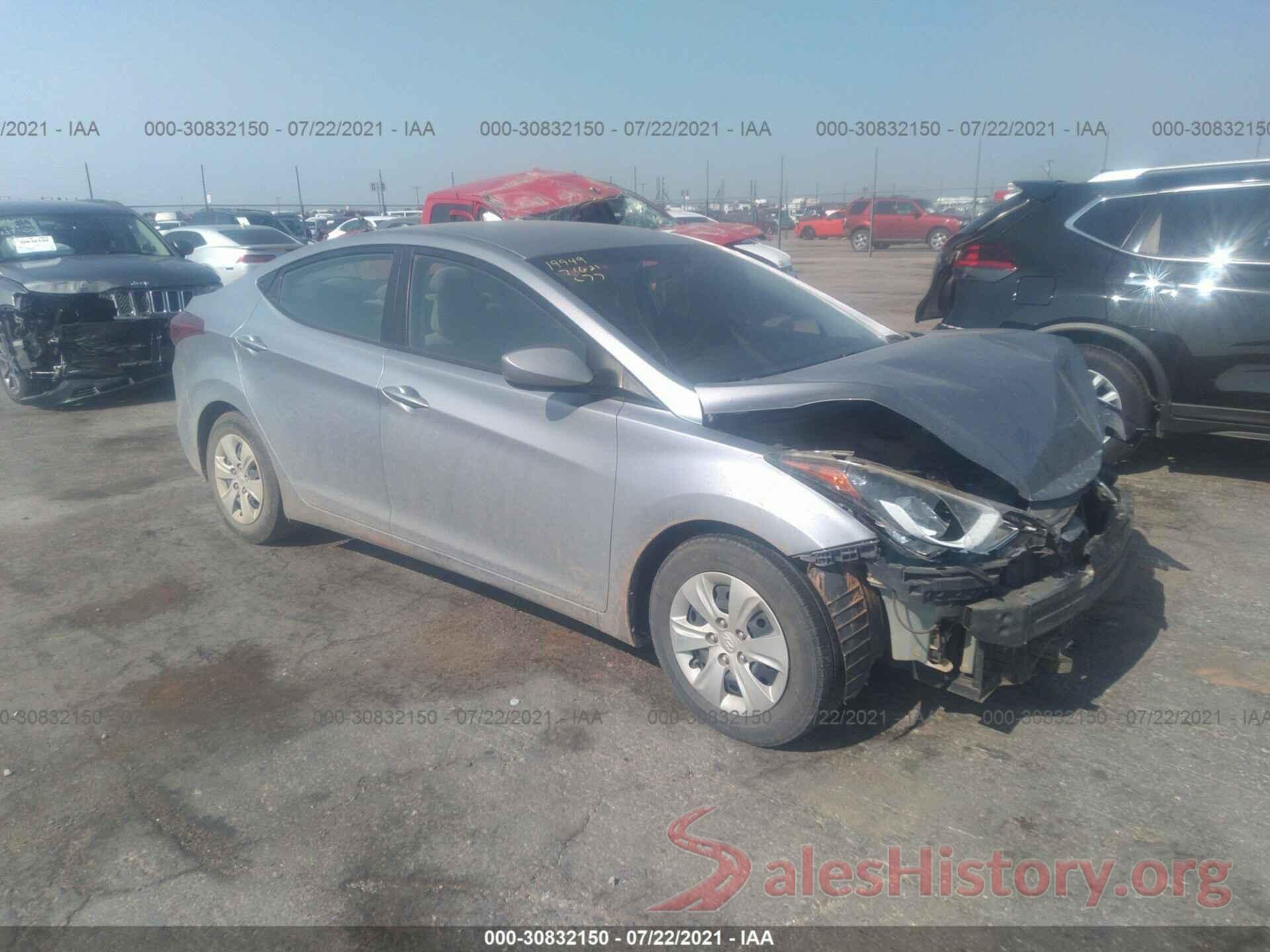 5NPDH4AE8GH737102 2016 HYUNDAI ELANTRA