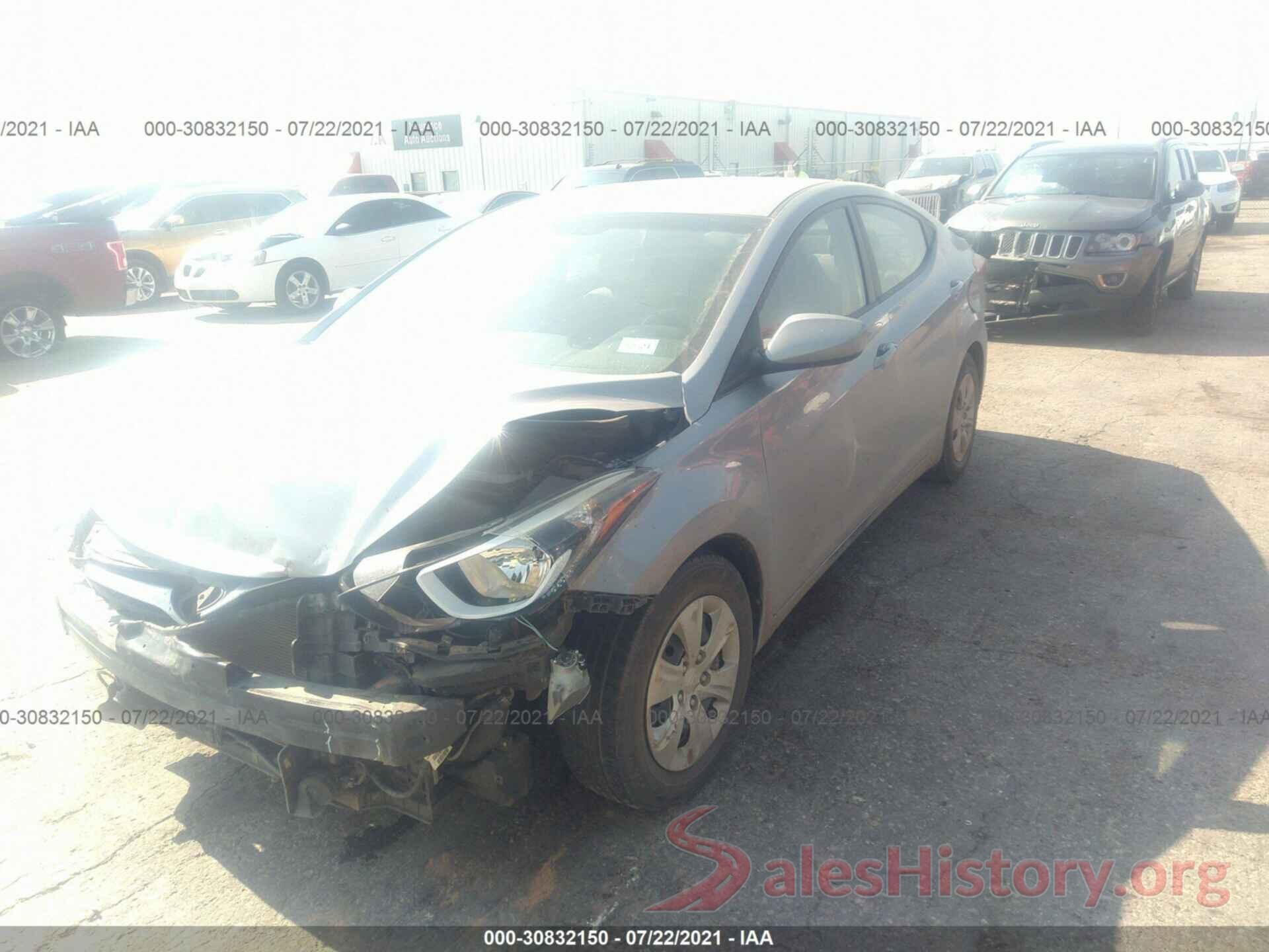 5NPDH4AE8GH737102 2016 HYUNDAI ELANTRA