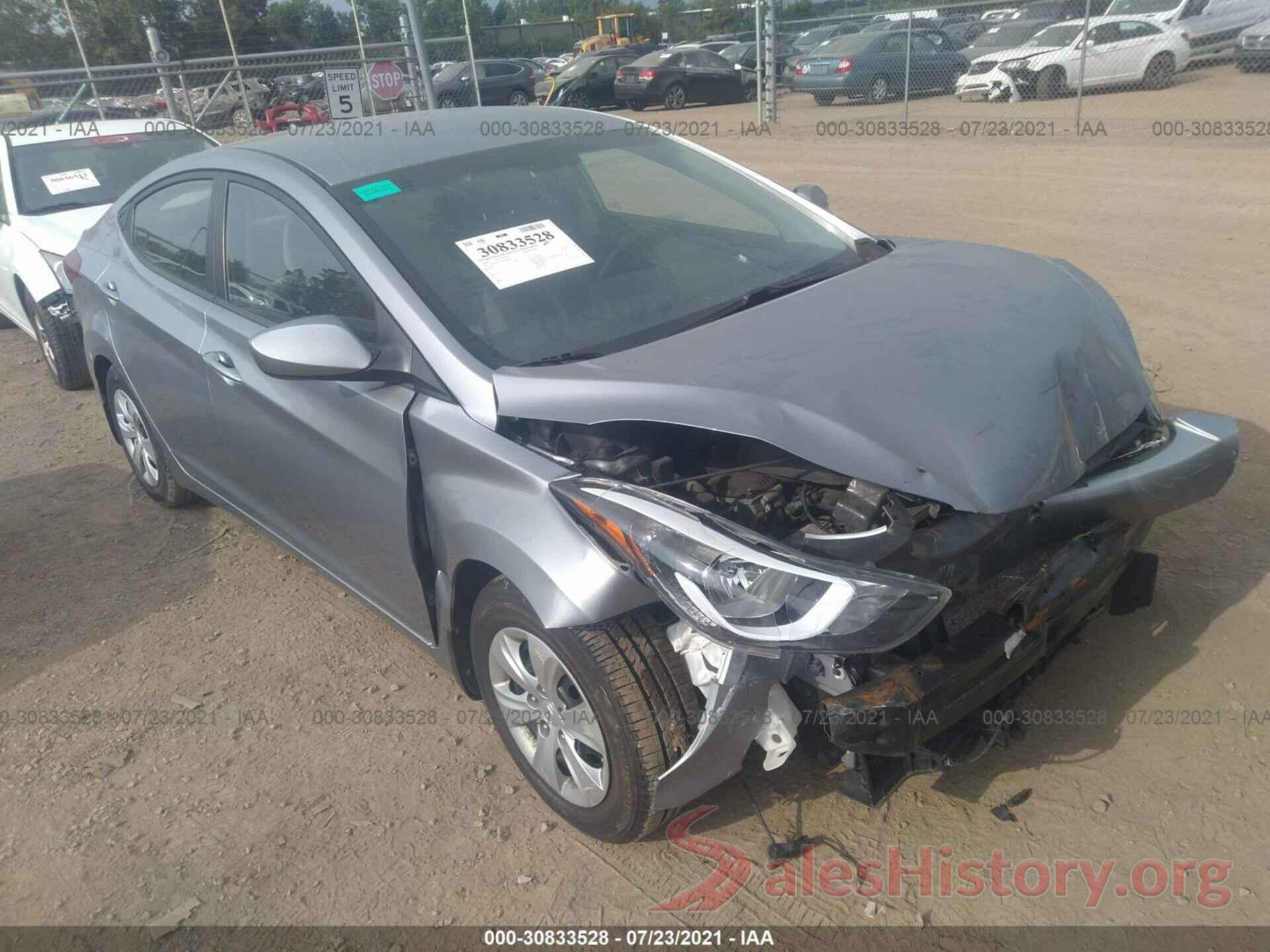 5NPDH4AE6GH664795 2016 HYUNDAI ELANTRA