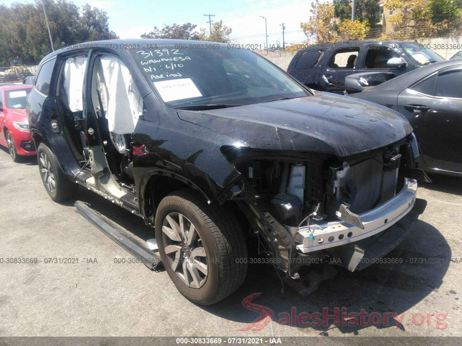 5FNYF6H52KB084847 2019 HONDA PILOT