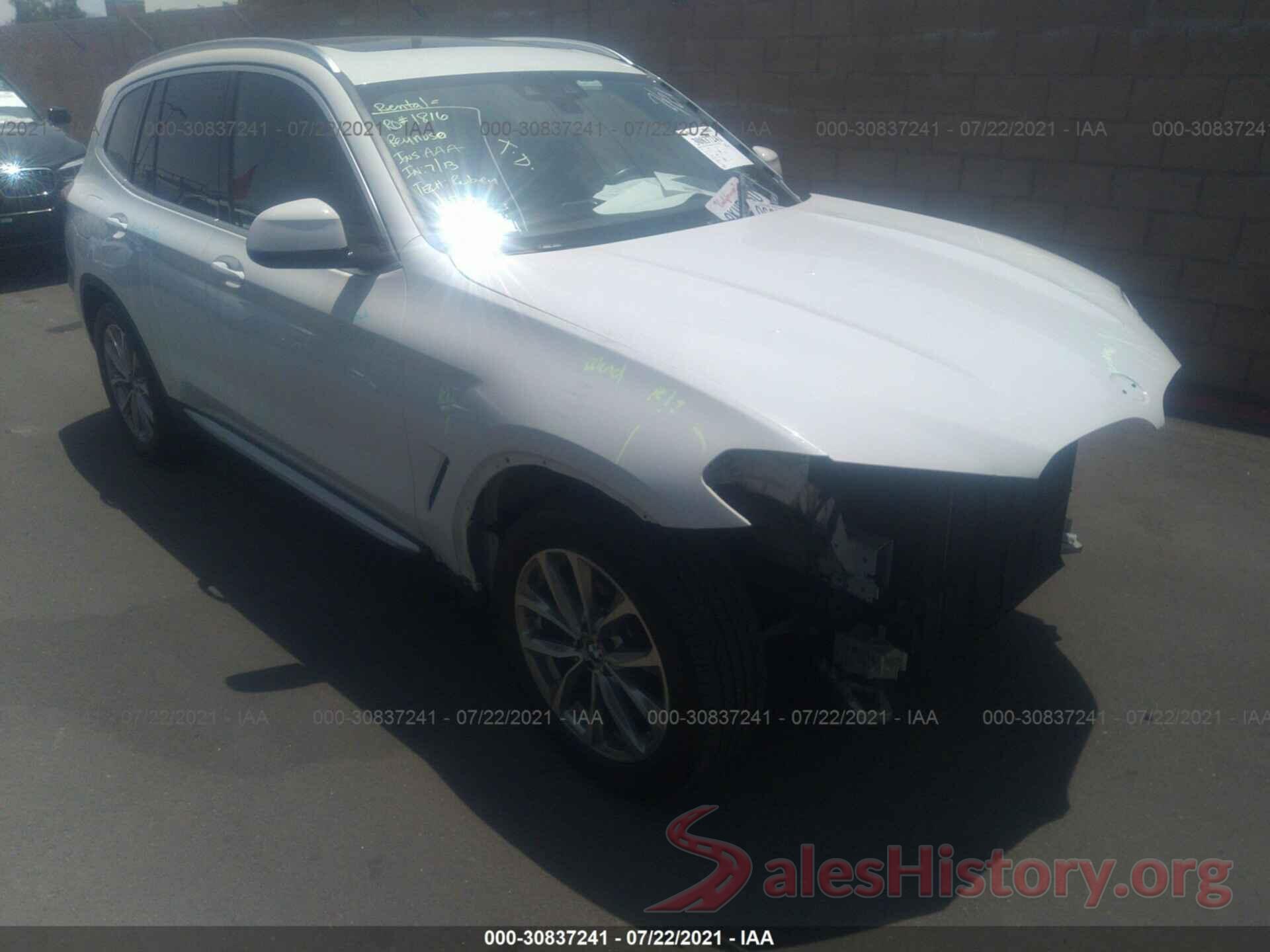 5UXTR7C54KLR50137 2019 BMW X3