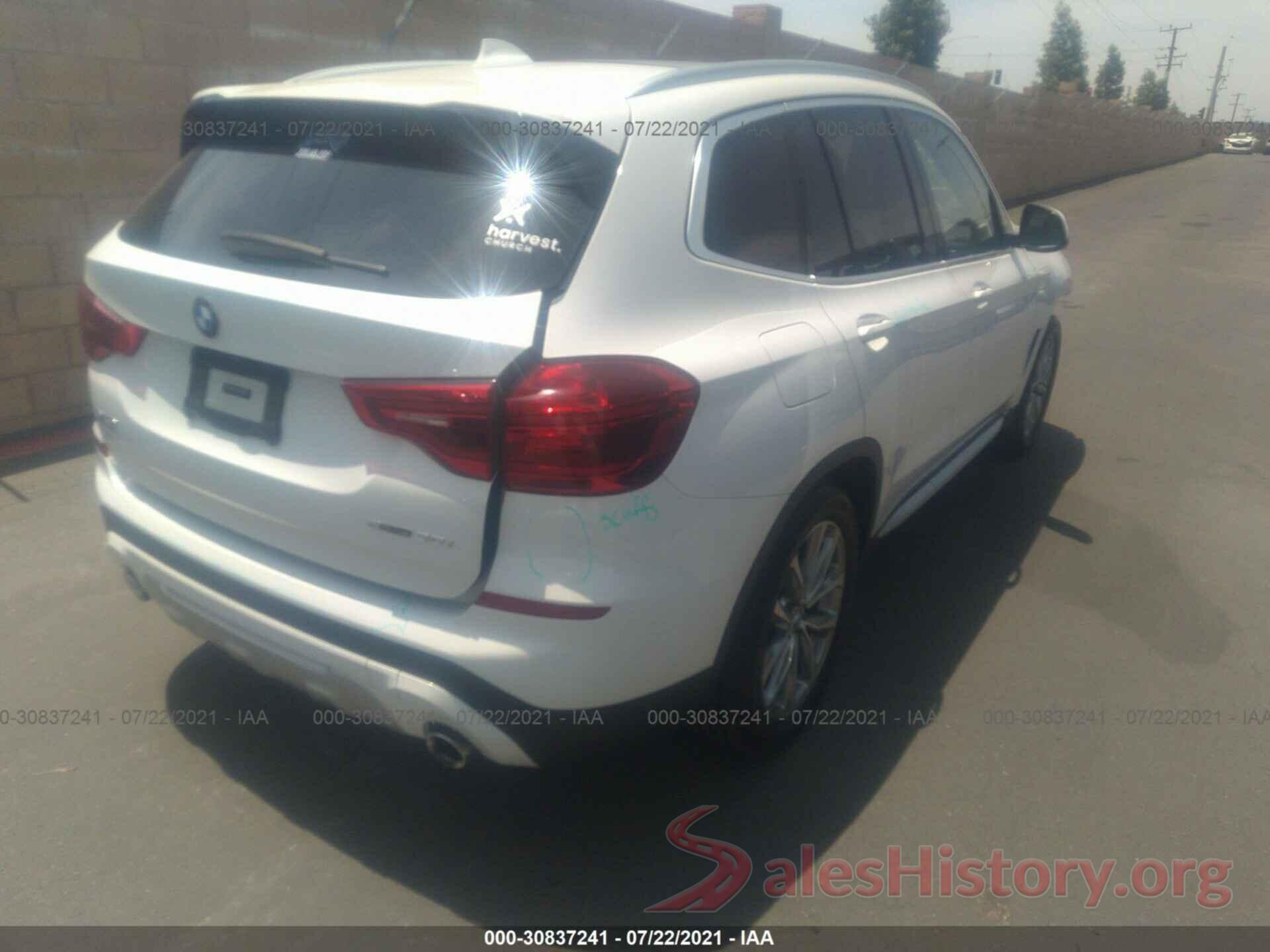 5UXTR7C54KLR50137 2019 BMW X3