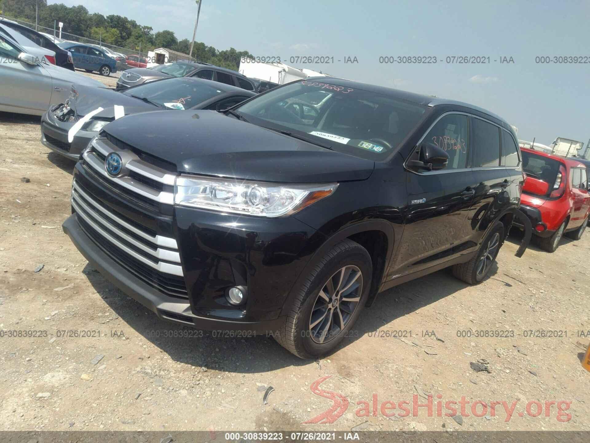 5TDJGRFH6KS063072 2019 TOYOTA HIGHLANDER