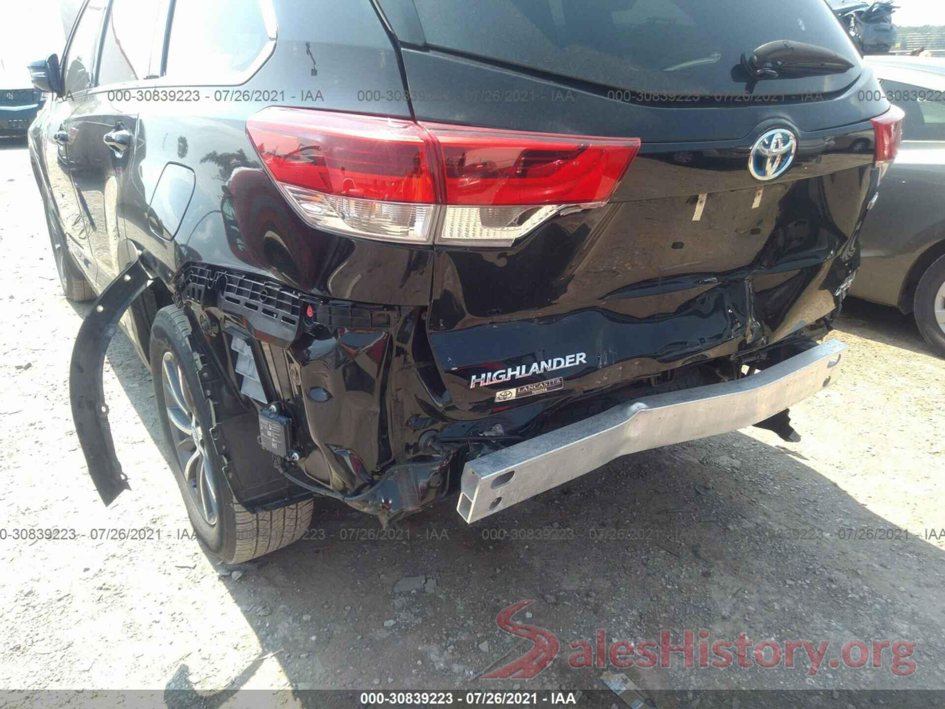 5TDJGRFH6KS063072 2019 TOYOTA HIGHLANDER