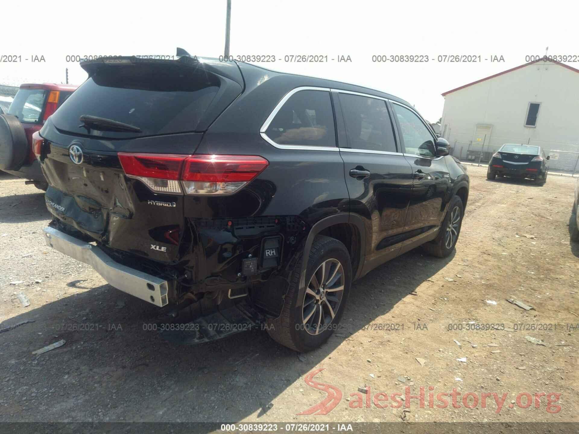 5TDJGRFH6KS063072 2019 TOYOTA HIGHLANDER