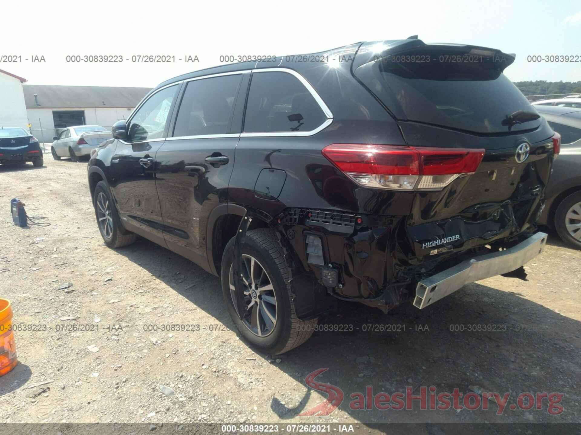 5TDJGRFH6KS063072 2019 TOYOTA HIGHLANDER