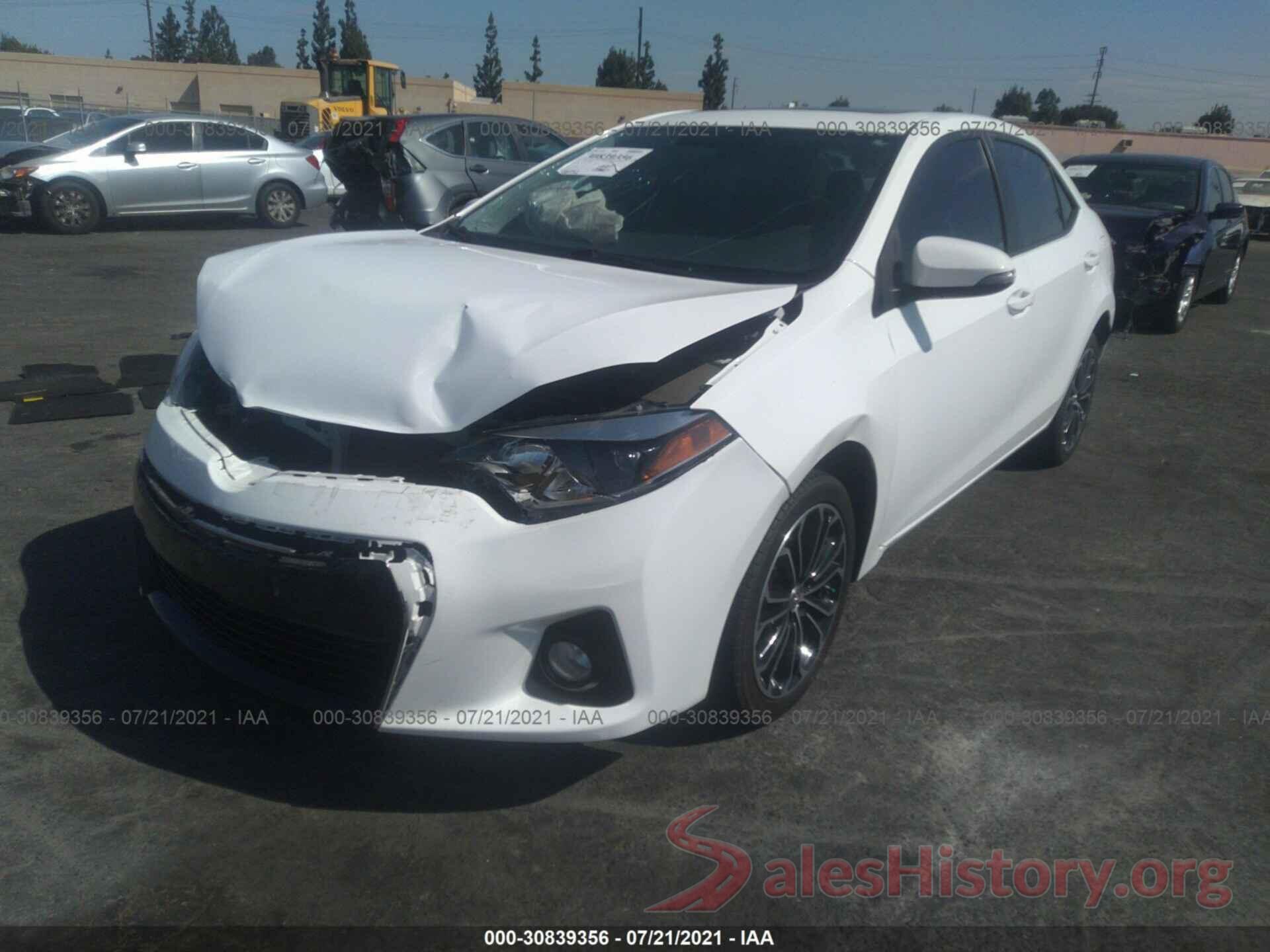 5YFBURHE8GP537426 2016 TOYOTA COROLLA