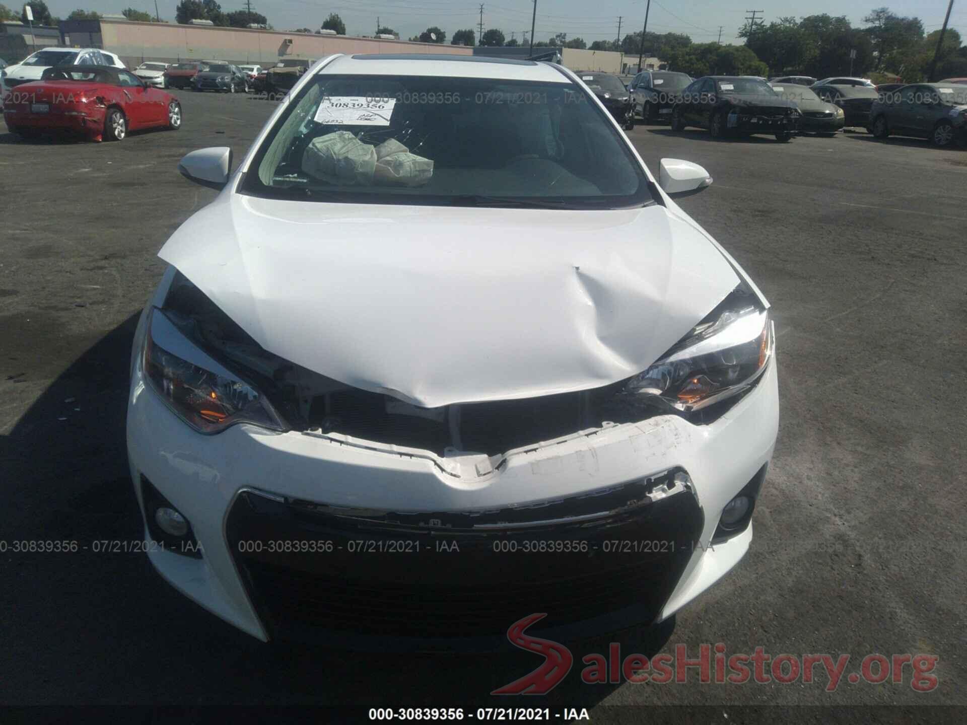 5YFBURHE8GP537426 2016 TOYOTA COROLLA