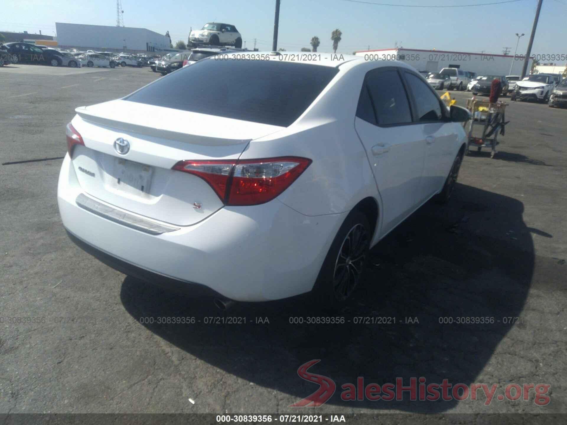 5YFBURHE8GP537426 2016 TOYOTA COROLLA