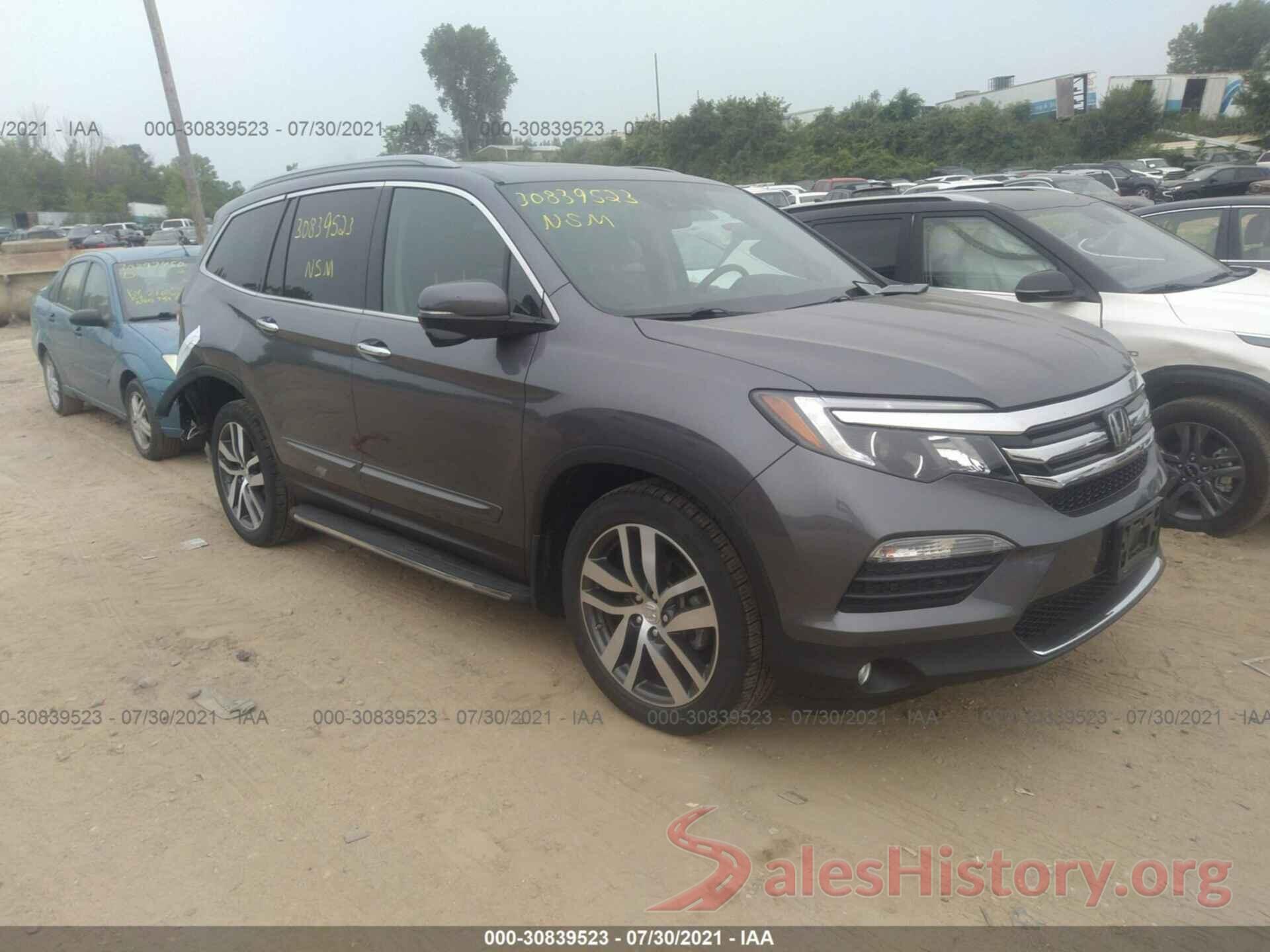 5FNYF6H99GB103730 2016 HONDA PILOT