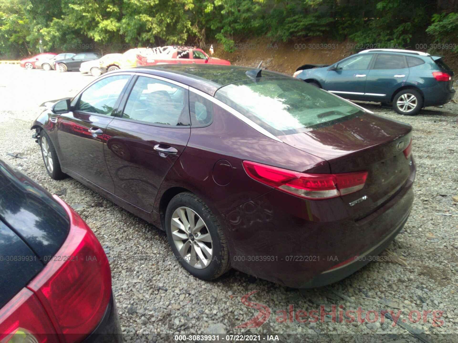 5XXGU4L3XGG033807 2016 KIA OPTIMA