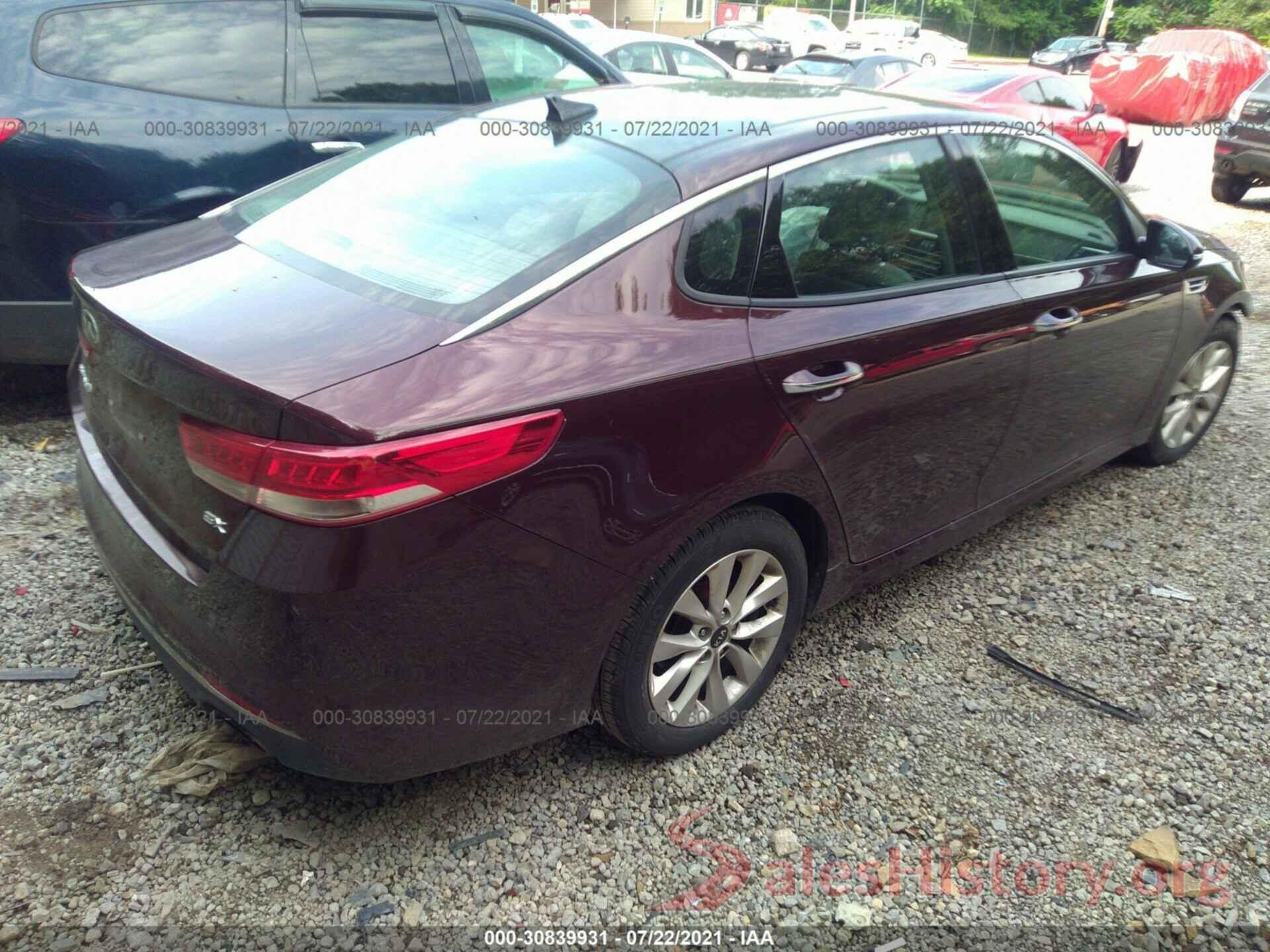 5XXGU4L3XGG033807 2016 KIA OPTIMA