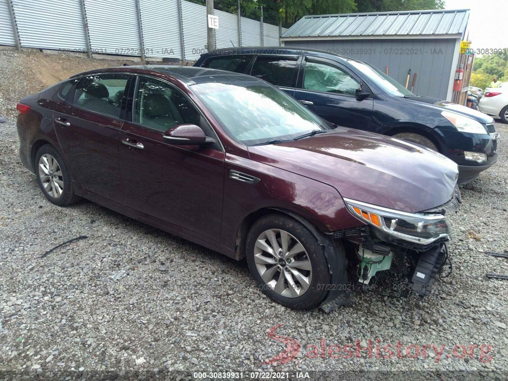 5XXGU4L3XGG033807 2016 KIA OPTIMA