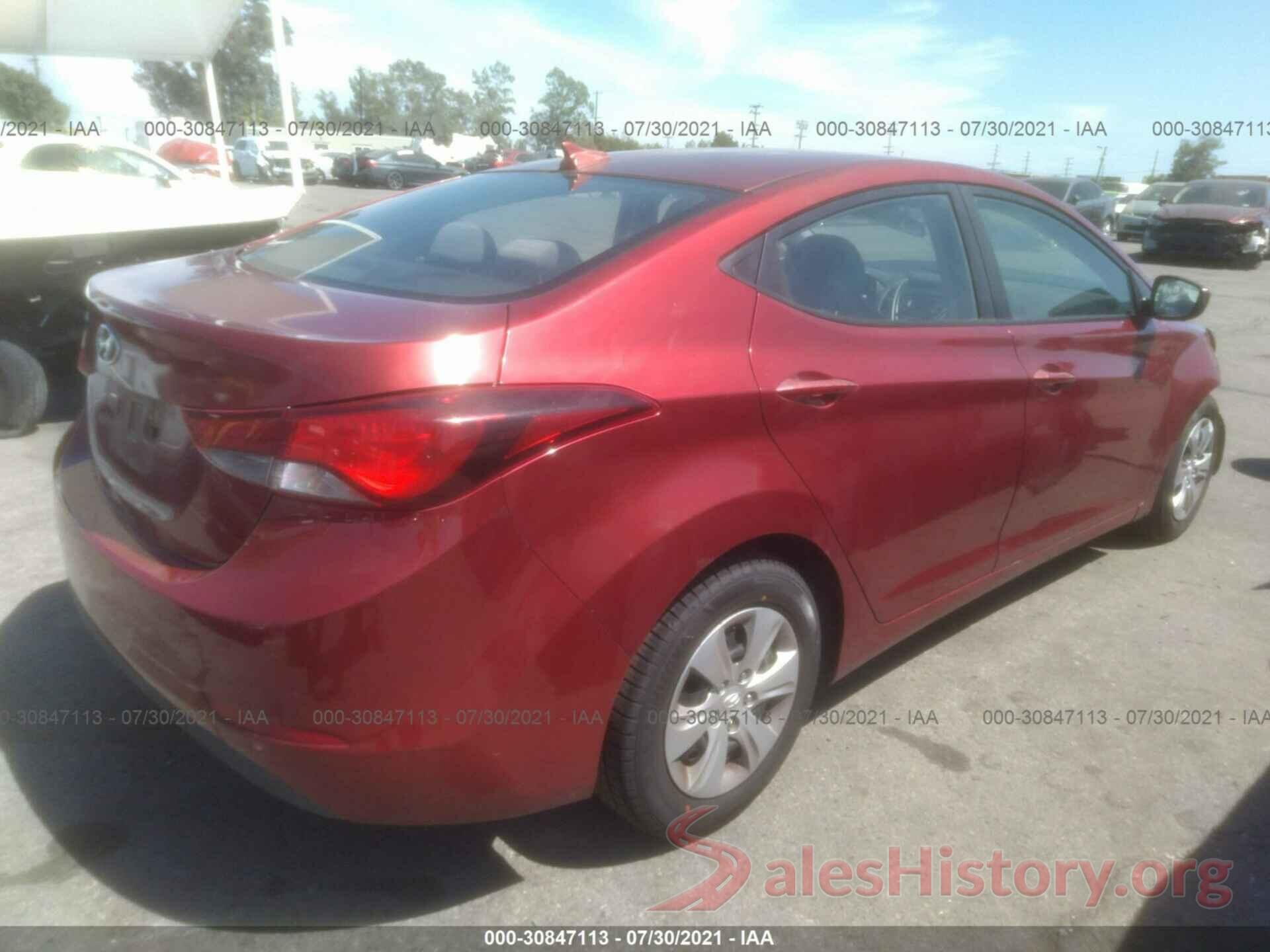 5NPDH4AE1GH740729 2016 HYUNDAI ELANTRA