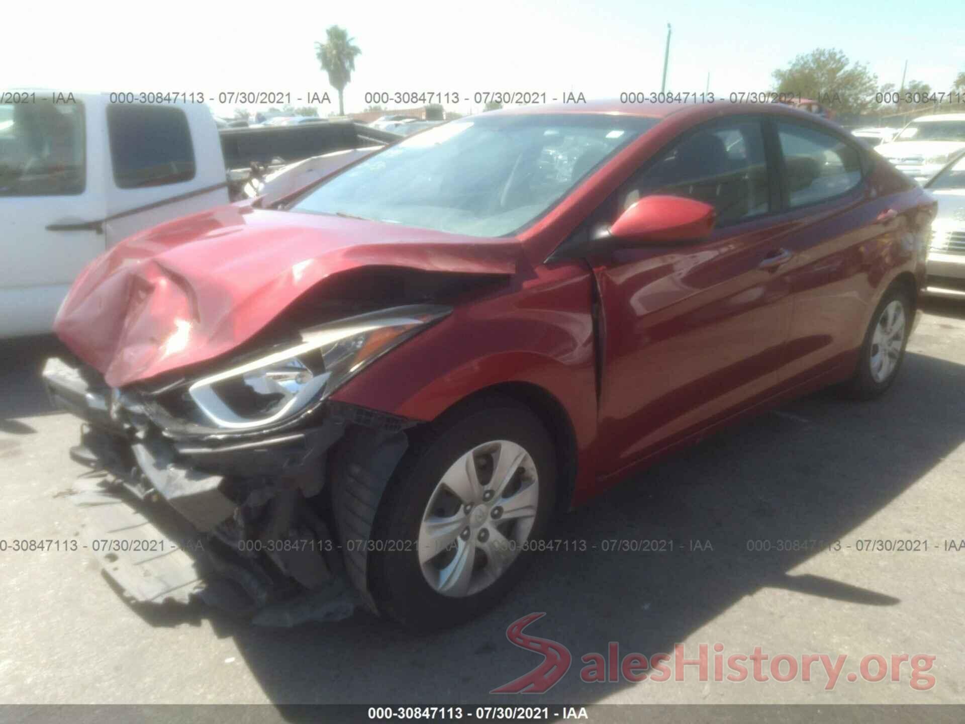 5NPDH4AE1GH740729 2016 HYUNDAI ELANTRA