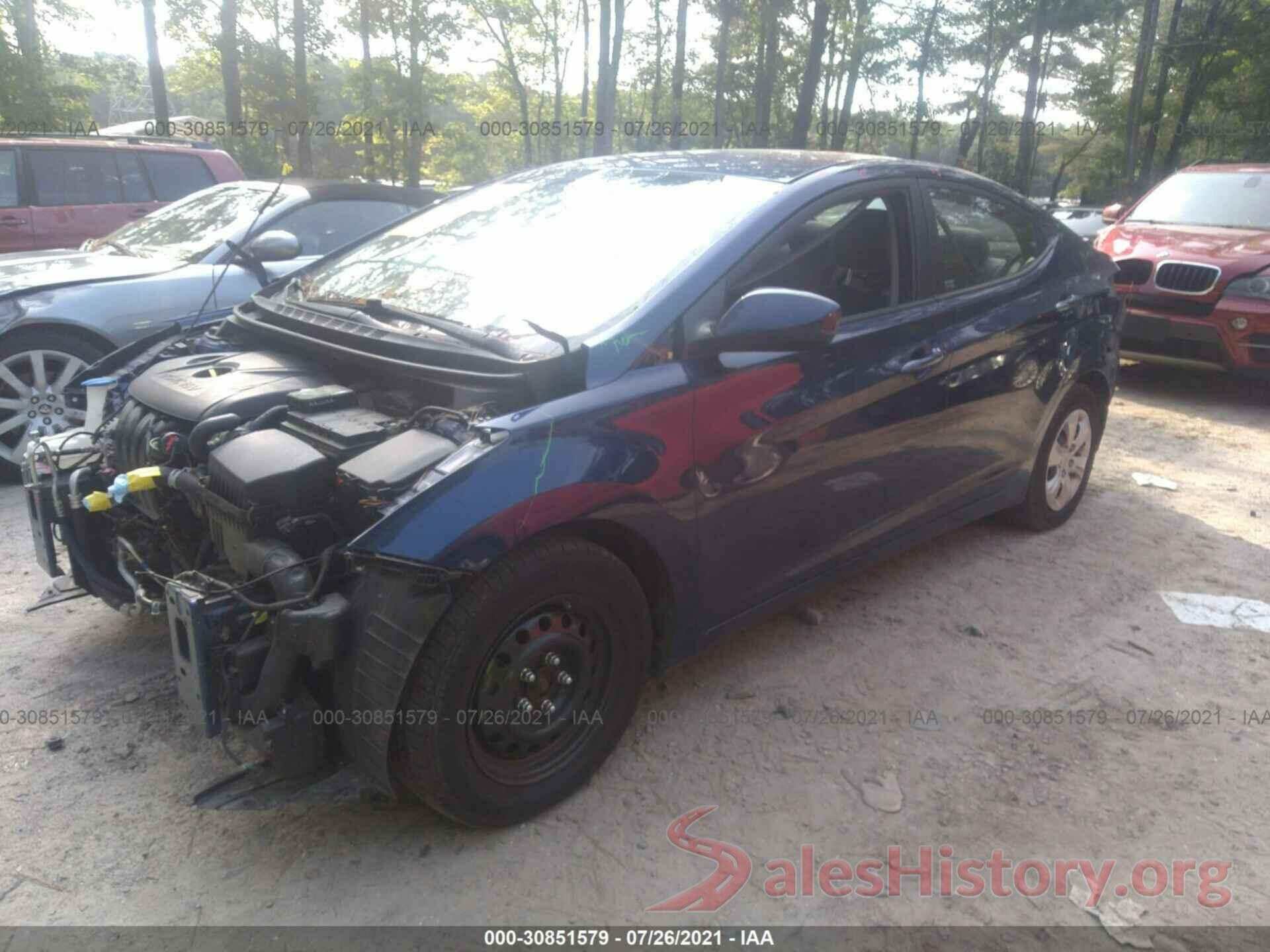 5NPDH4AE5GH685749 2016 HYUNDAI ELANTRA