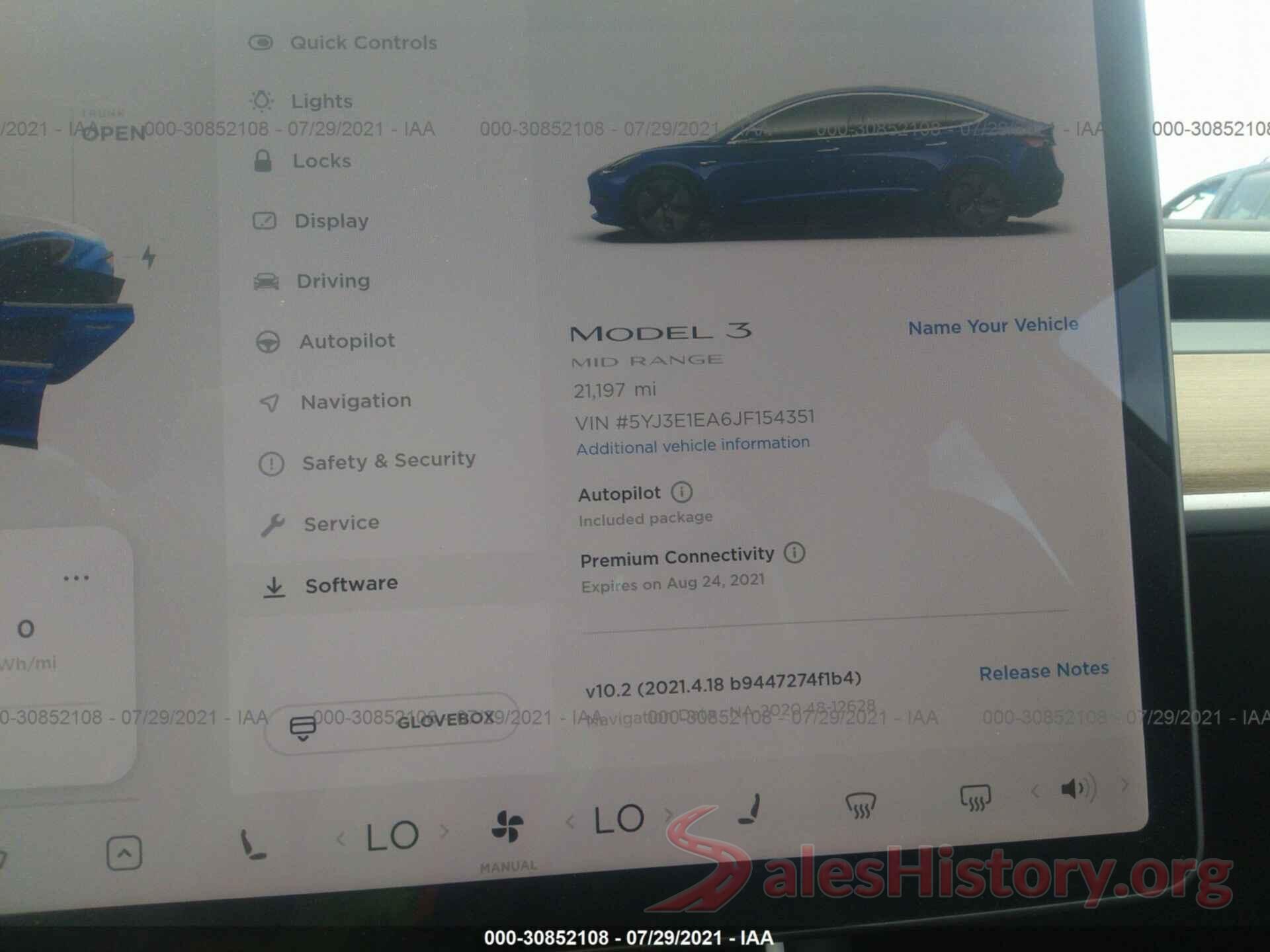 5YJ3E1EA6JF154351 2018 TESLA MODEL 3