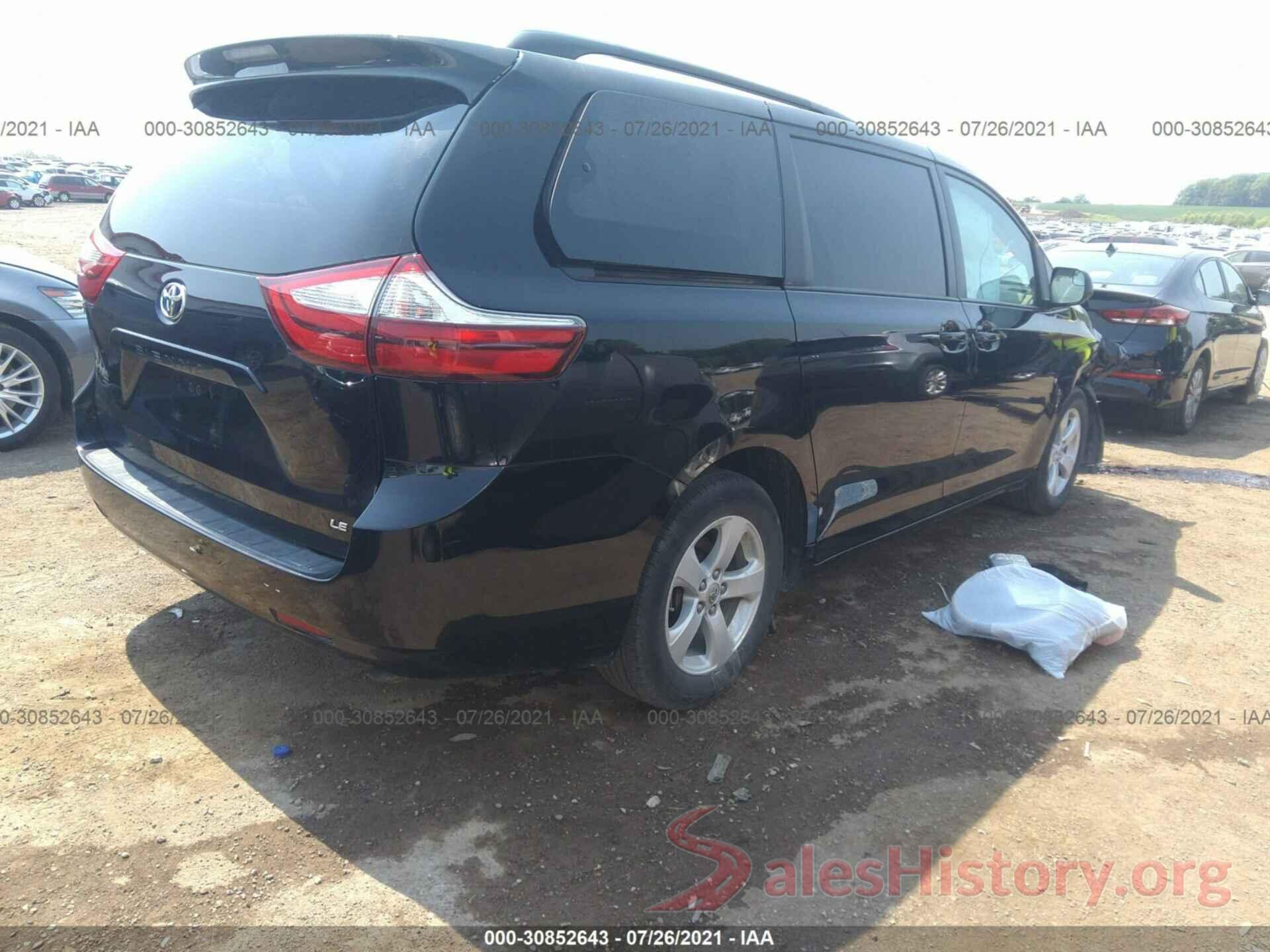 5TDKZ3DC2HS787854 2017 TOYOTA SIENNA