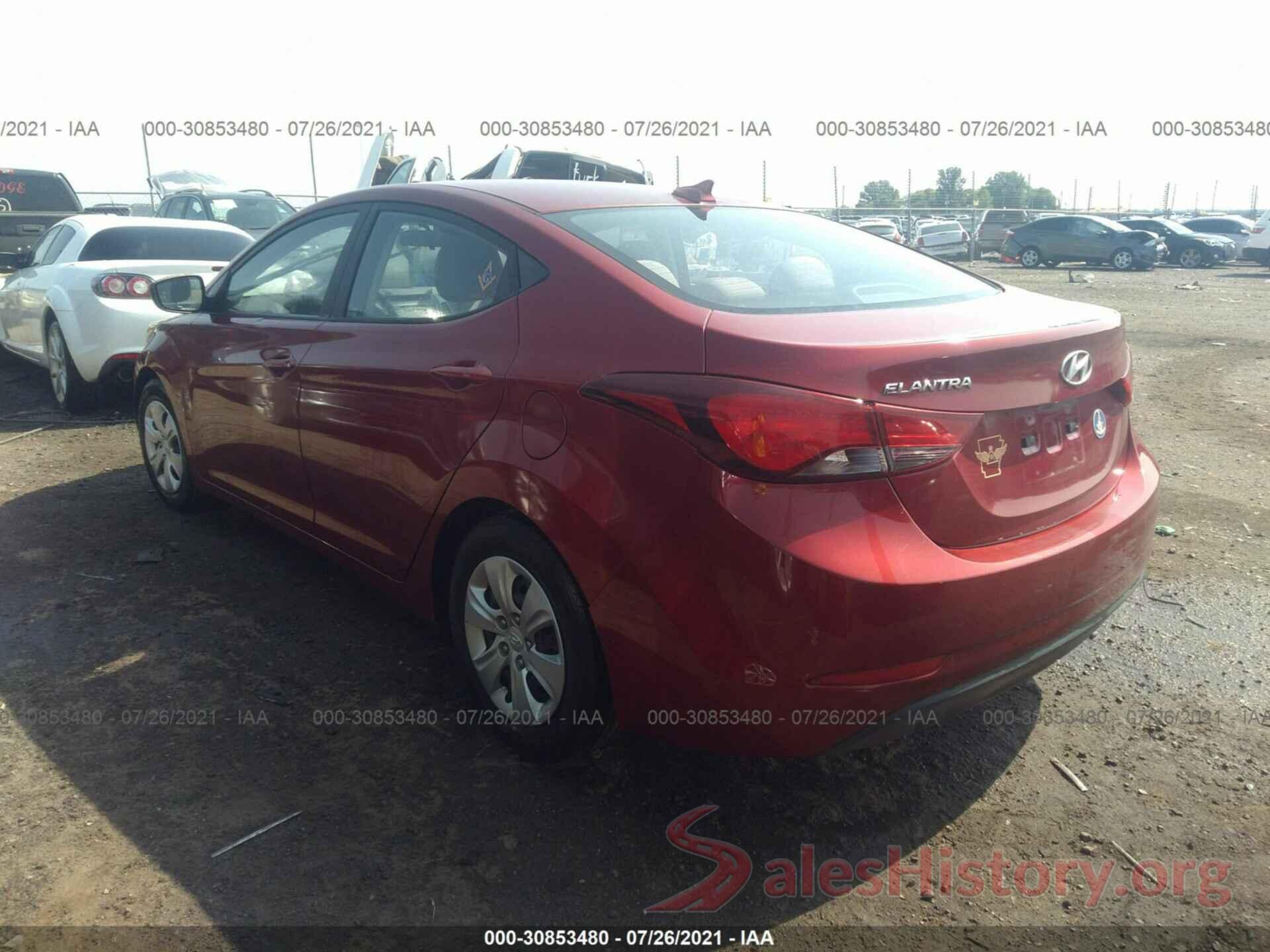 5NPDH4AE6GH734733 2016 HYUNDAI ELANTRA