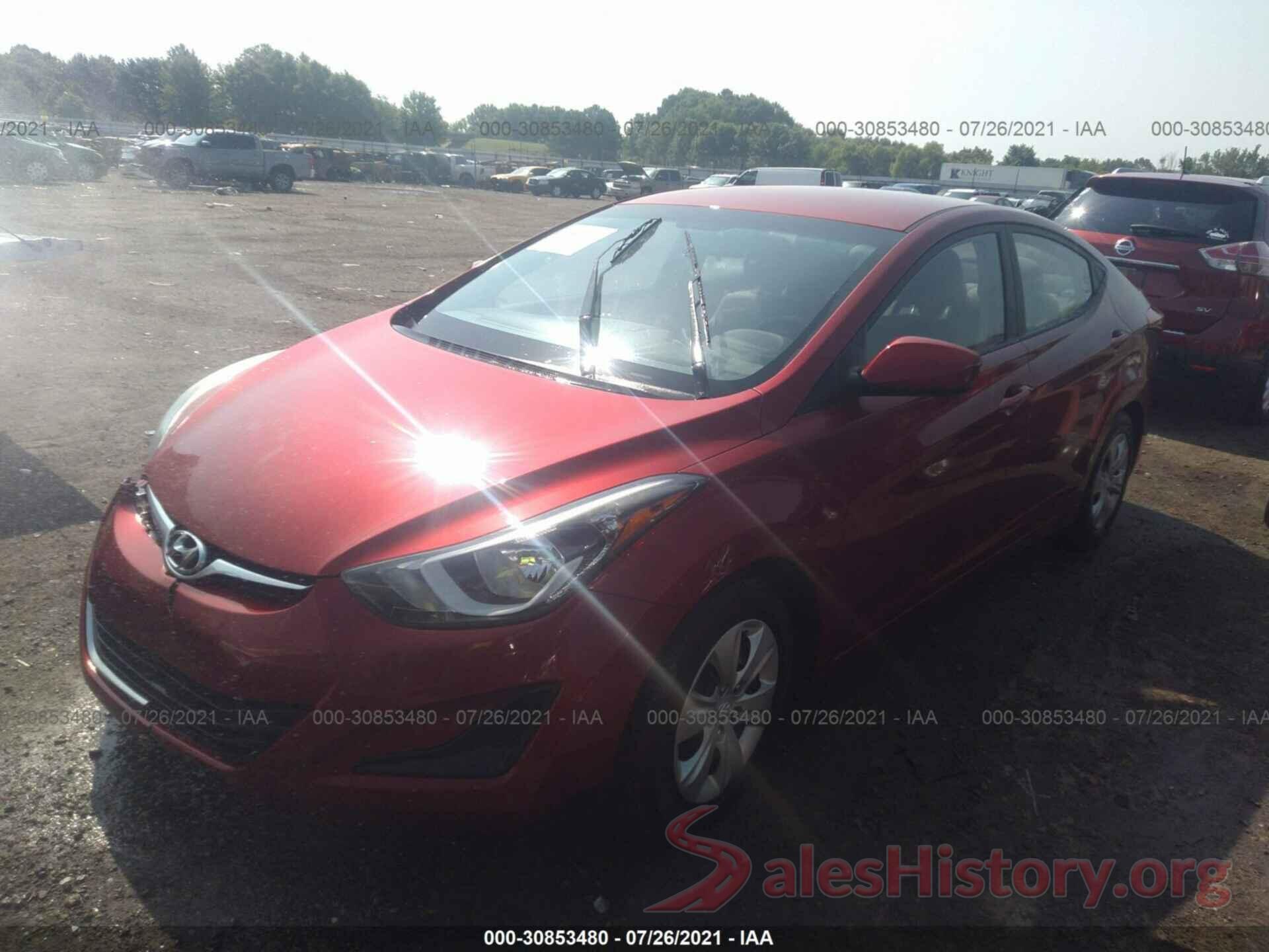 5NPDH4AE6GH734733 2016 HYUNDAI ELANTRA