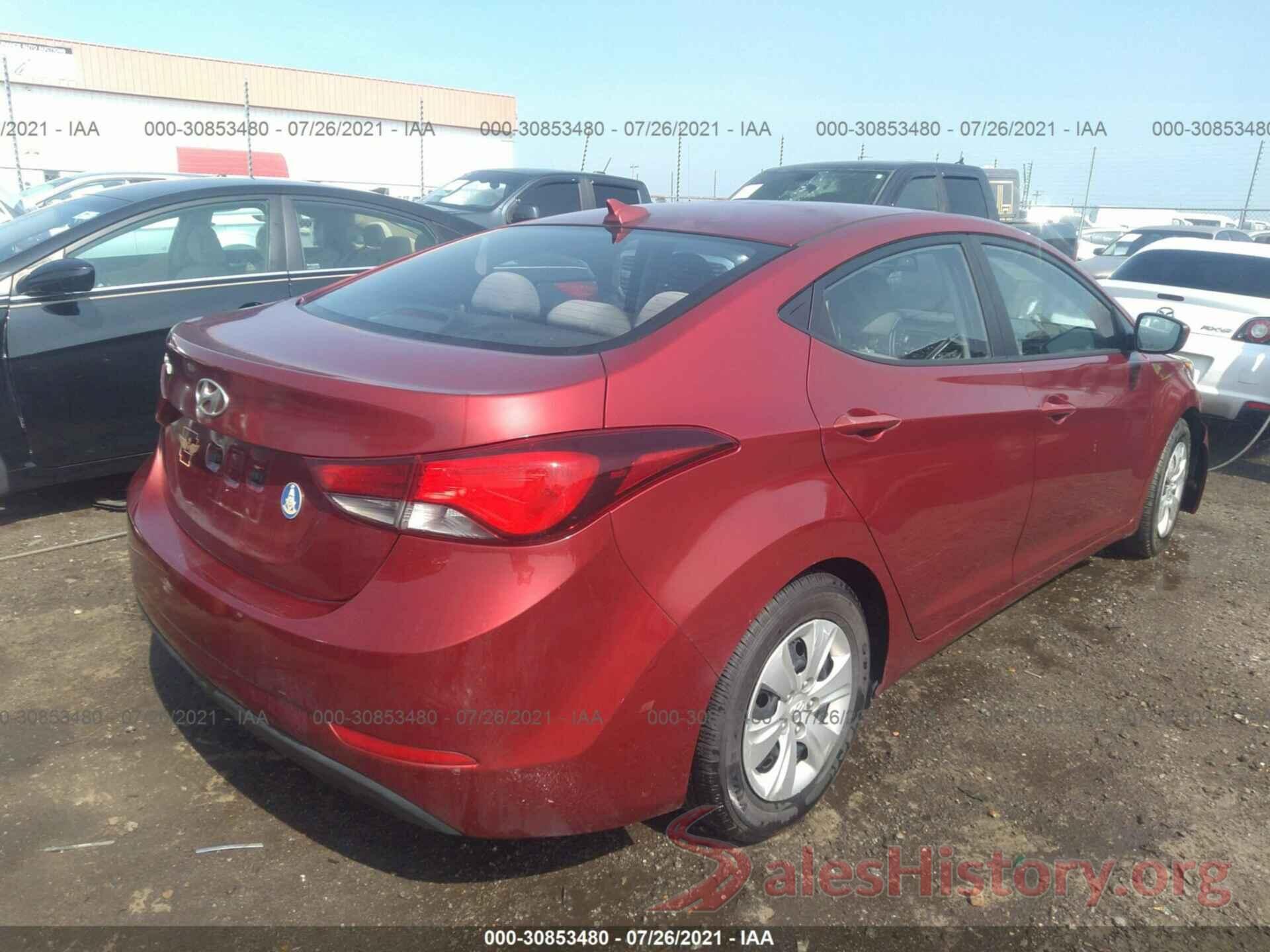 5NPDH4AE6GH734733 2016 HYUNDAI ELANTRA