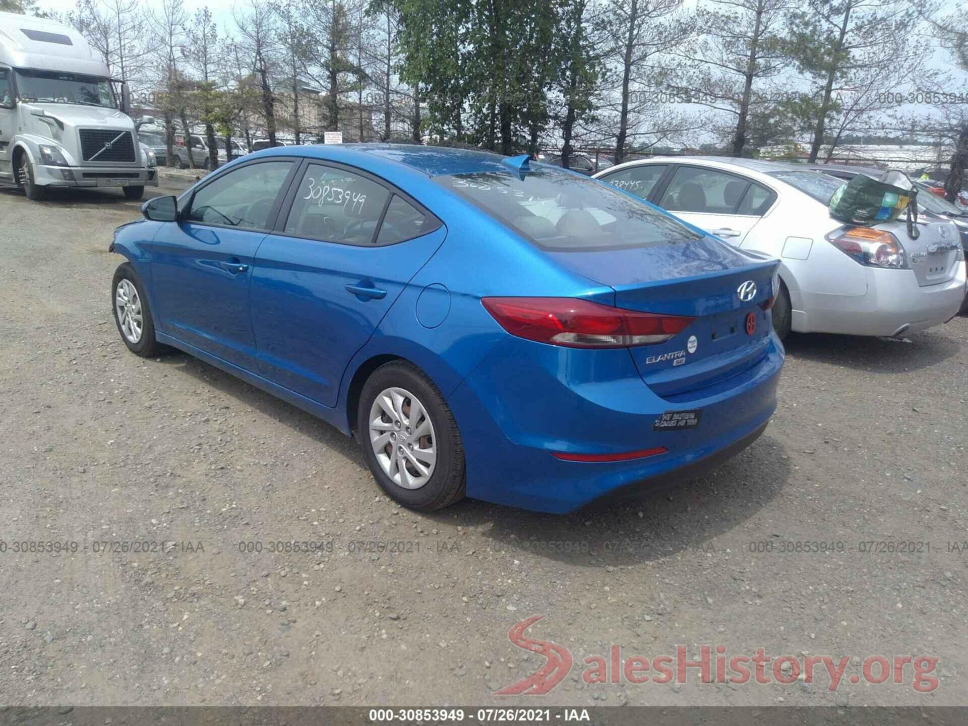 5NPD74LF0HH100604 2017 HYUNDAI ELANTRA