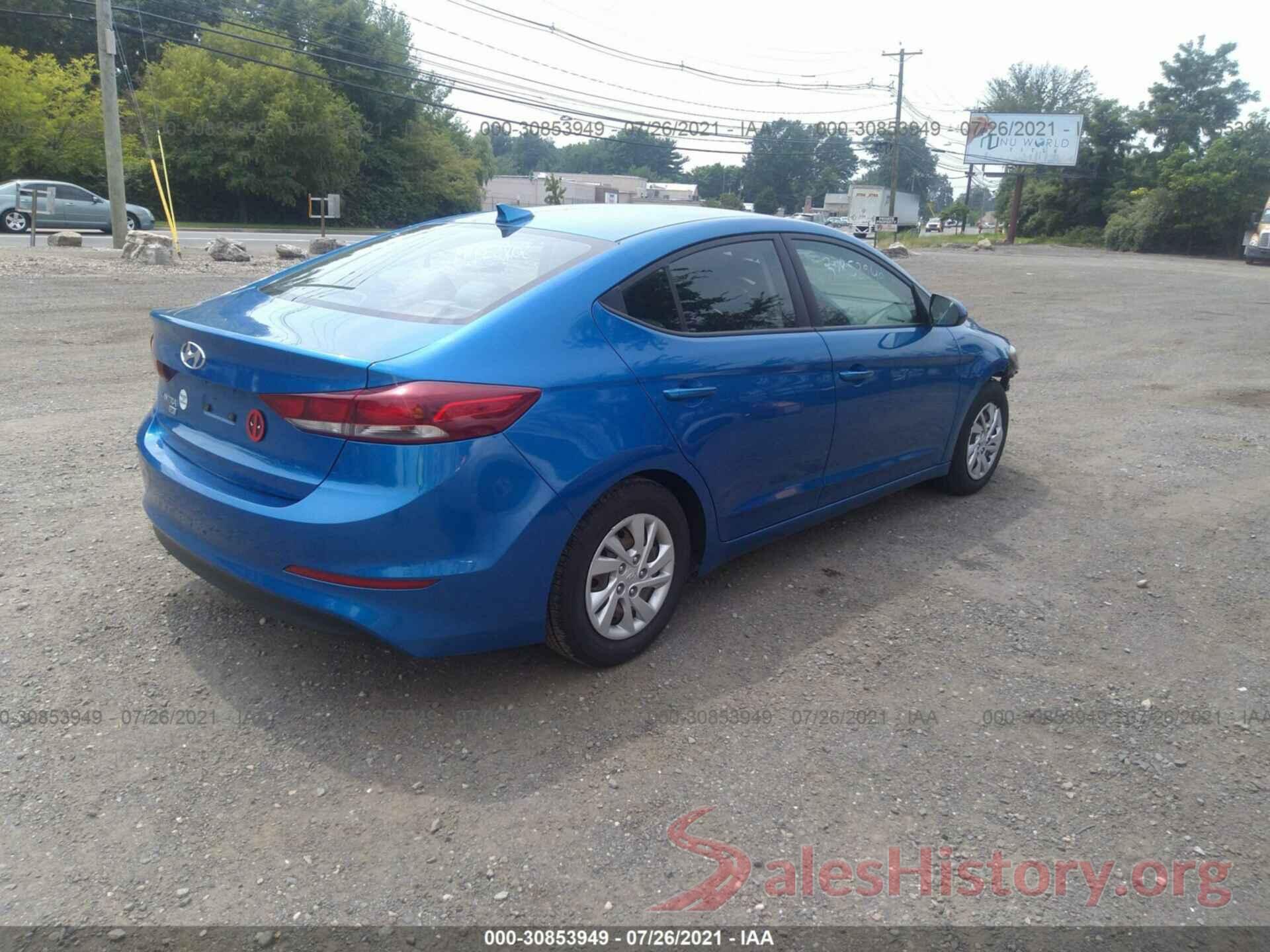 5NPD74LF0HH100604 2017 HYUNDAI ELANTRA