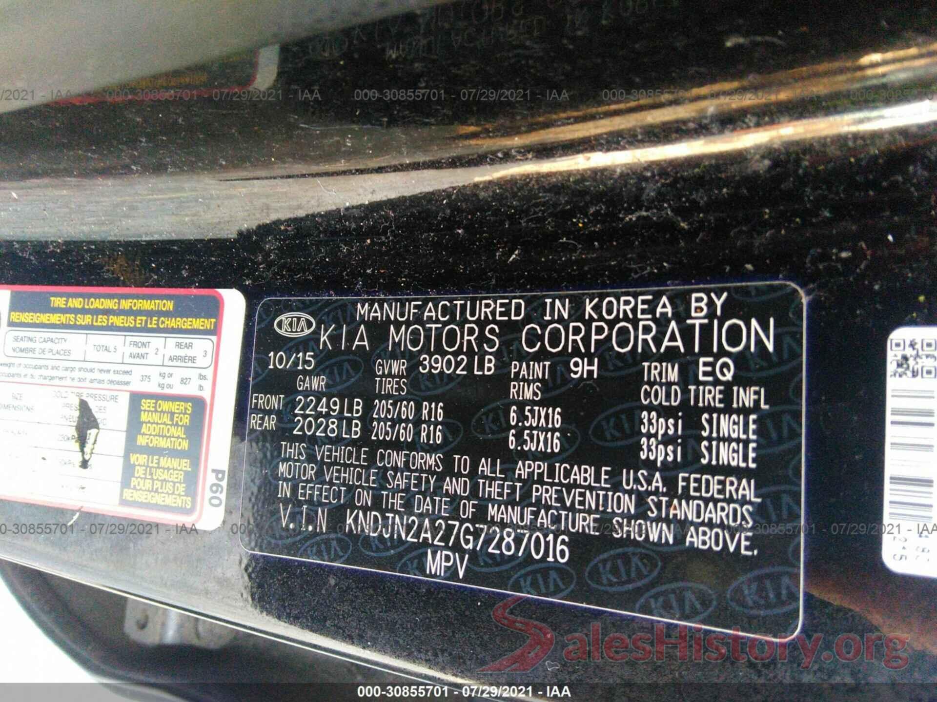 KNDJN2A27G7287016 2016 KIA SOUL