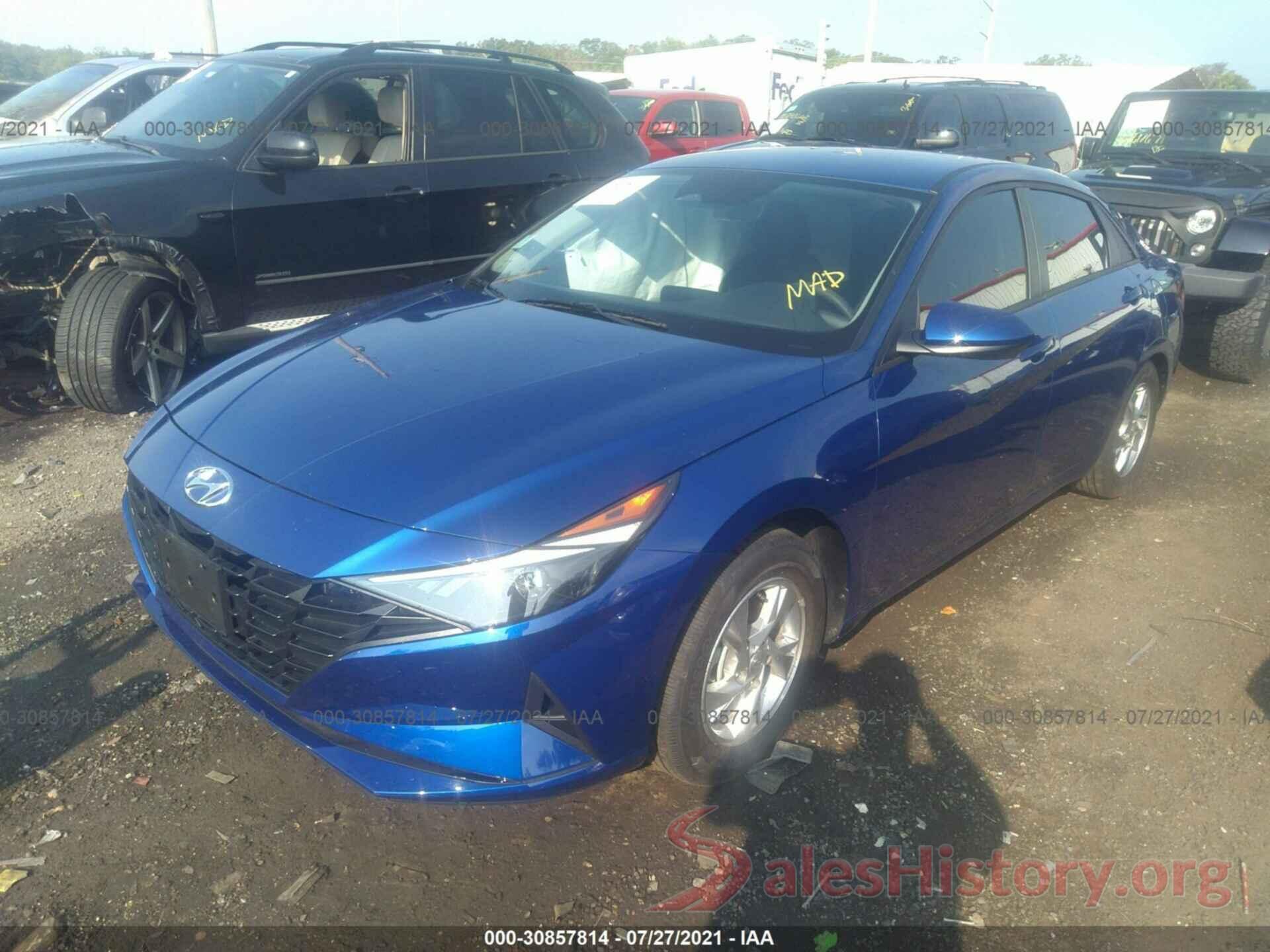 5NPLL4AG2MH014904 2021 HYUNDAI ELANTRA