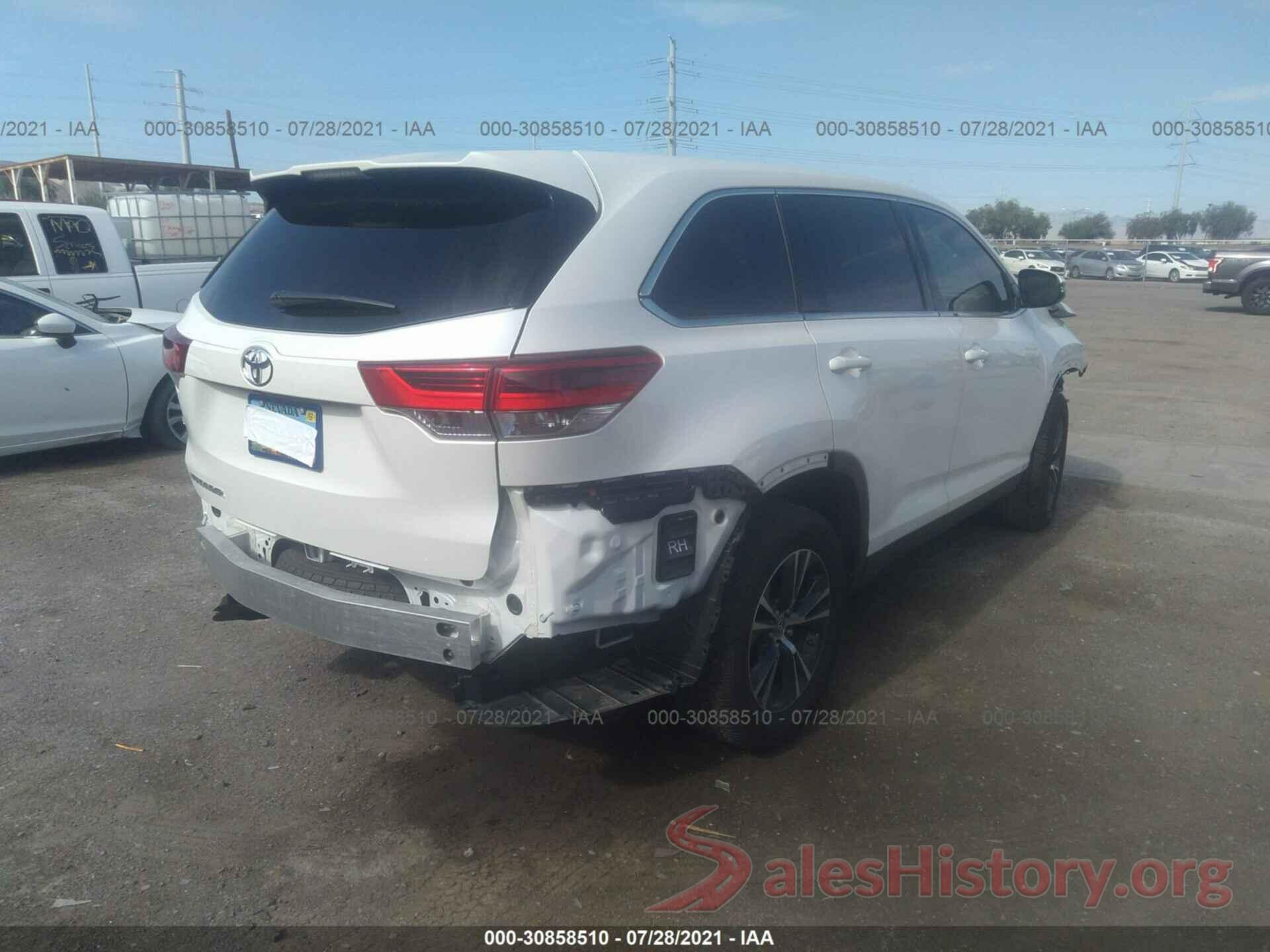 5TDZZRFH3KS367361 2019 TOYOTA HIGHLANDER