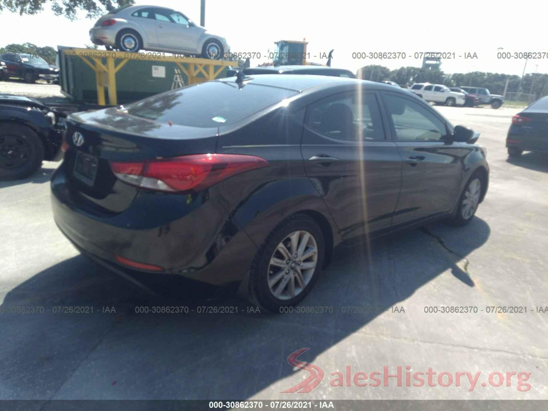 5NPDH4AE7GH655507 2016 HYUNDAI ELANTRA