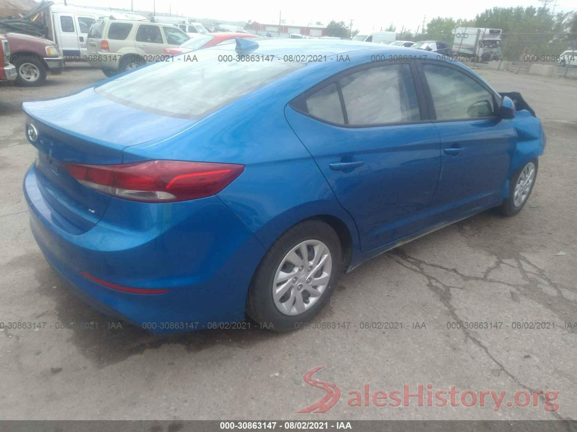 5NPD74LF5HH145554 2017 HYUNDAI ELANTRA