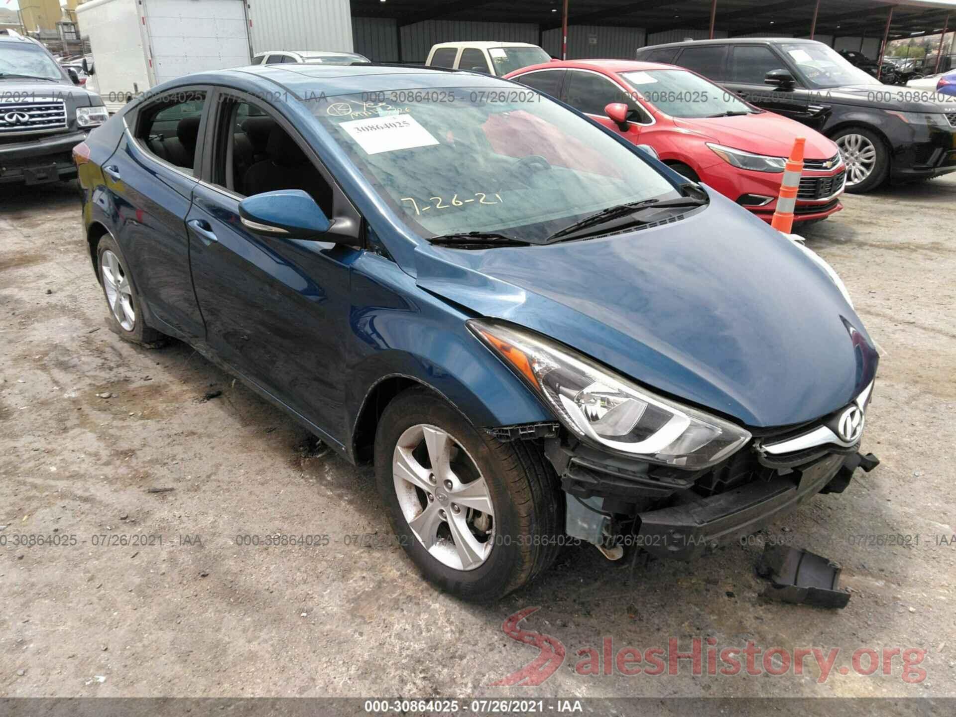 KMHDH4AE9GU567026 2016 HYUNDAI ELANTRA