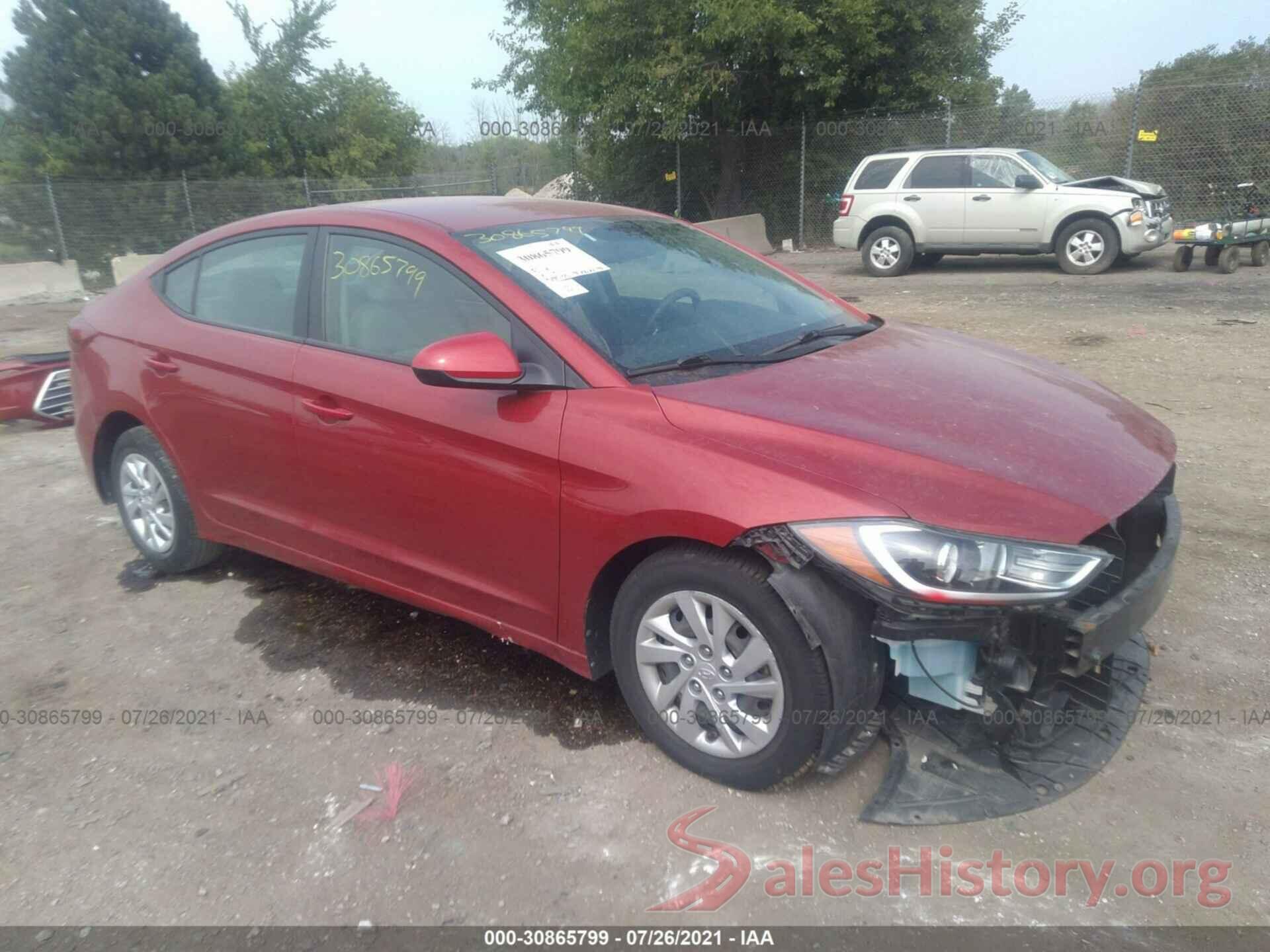 KMHD74LF6HU100995 2017 HYUNDAI ELANTRA