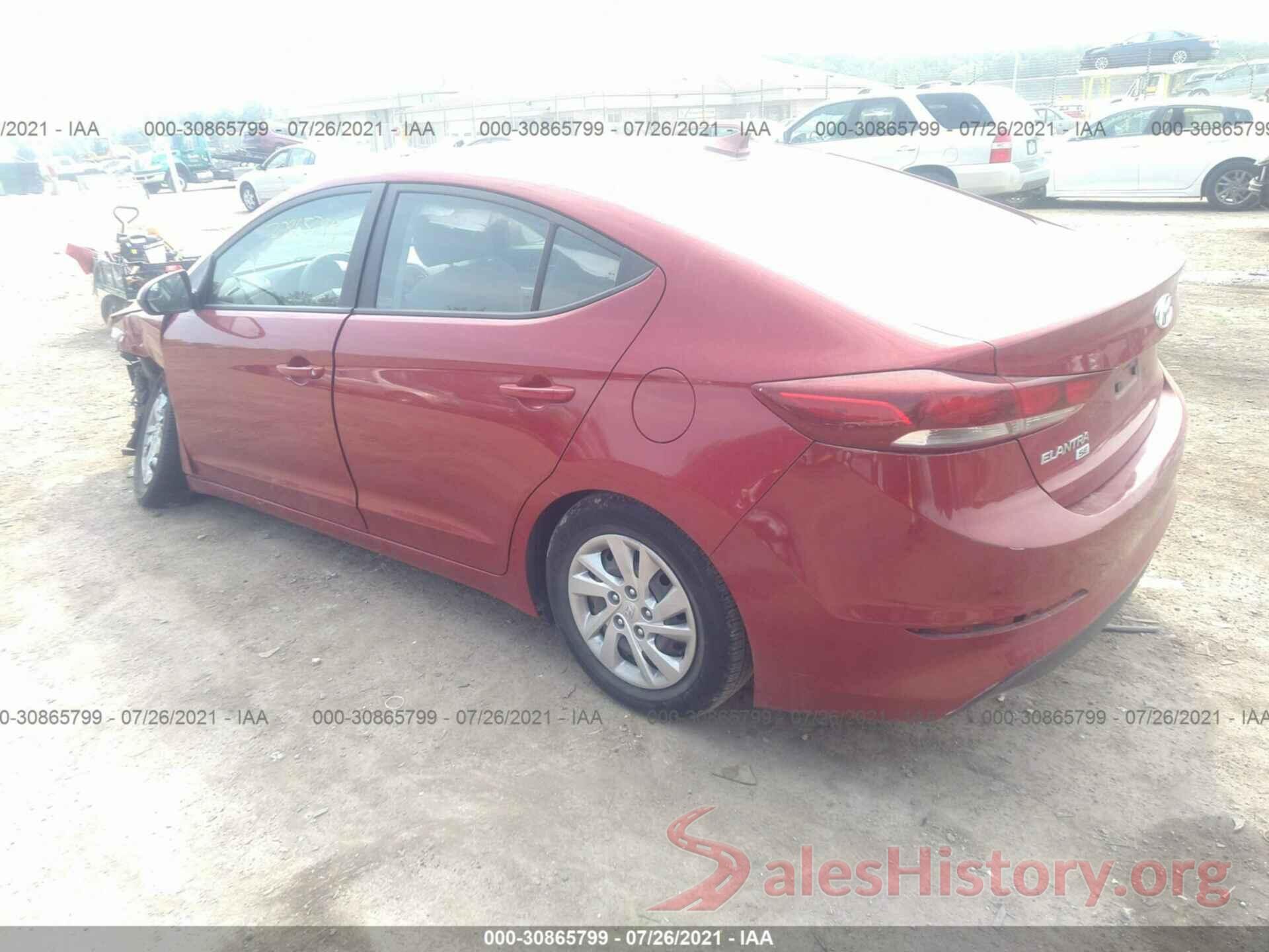 KMHD74LF6HU100995 2017 HYUNDAI ELANTRA