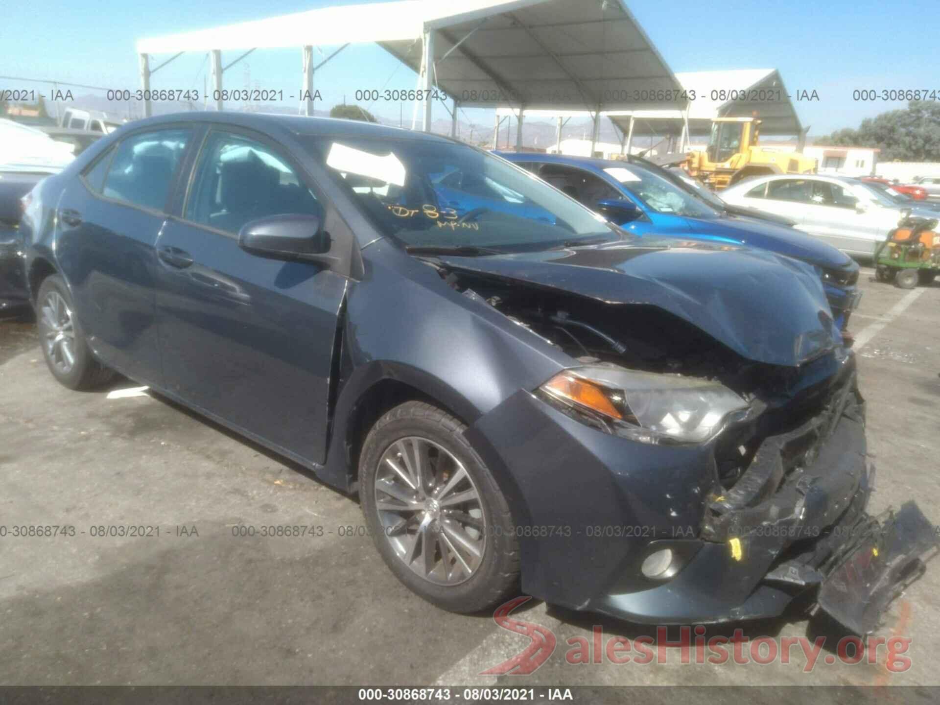 5YFBURHE4GP367825 2016 TOYOTA COROLLA