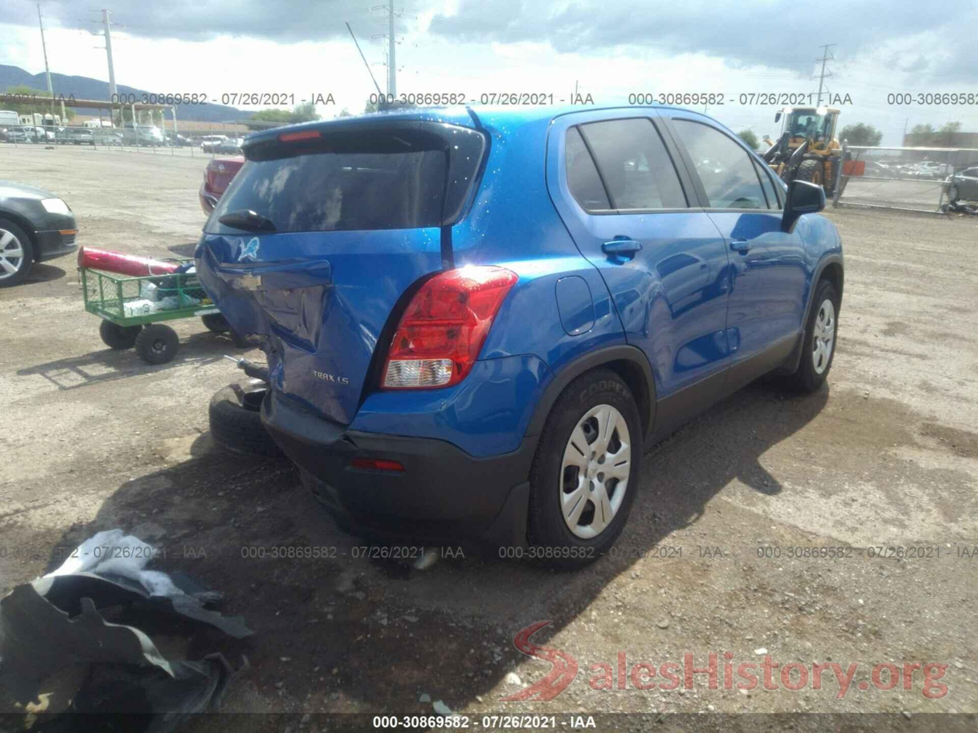 KL7CJKSB6GB678090 2016 CHEVROLET TRAX