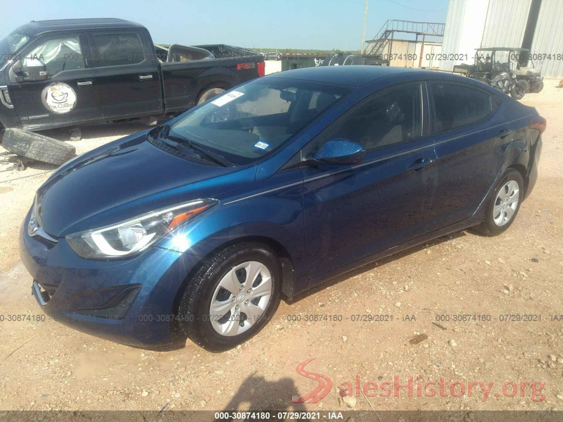 5NPDH4AE2GH789292 2016 HYUNDAI ELANTRA