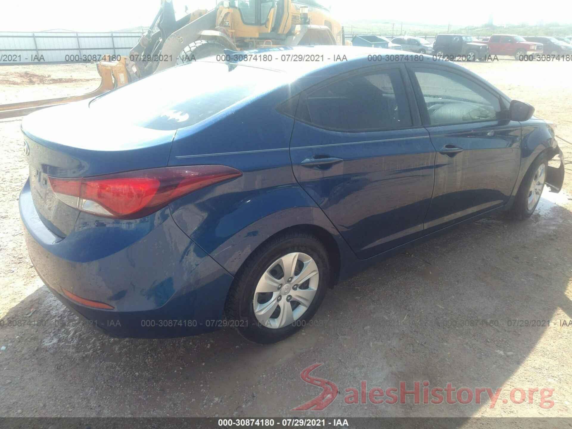 5NPDH4AE2GH789292 2016 HYUNDAI ELANTRA