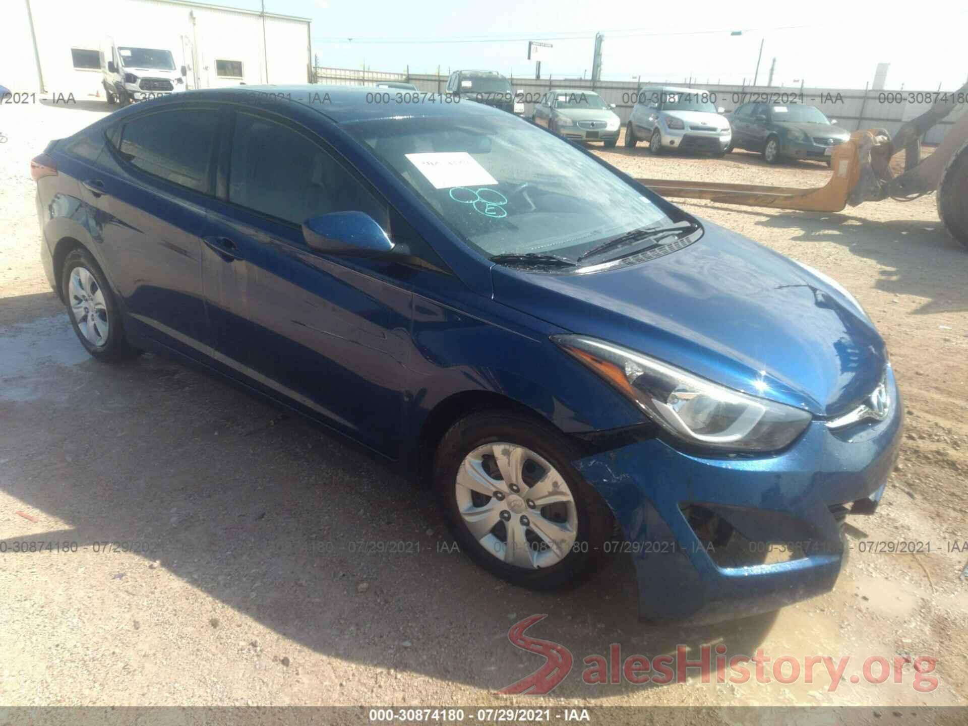 5NPDH4AE2GH789292 2016 HYUNDAI ELANTRA