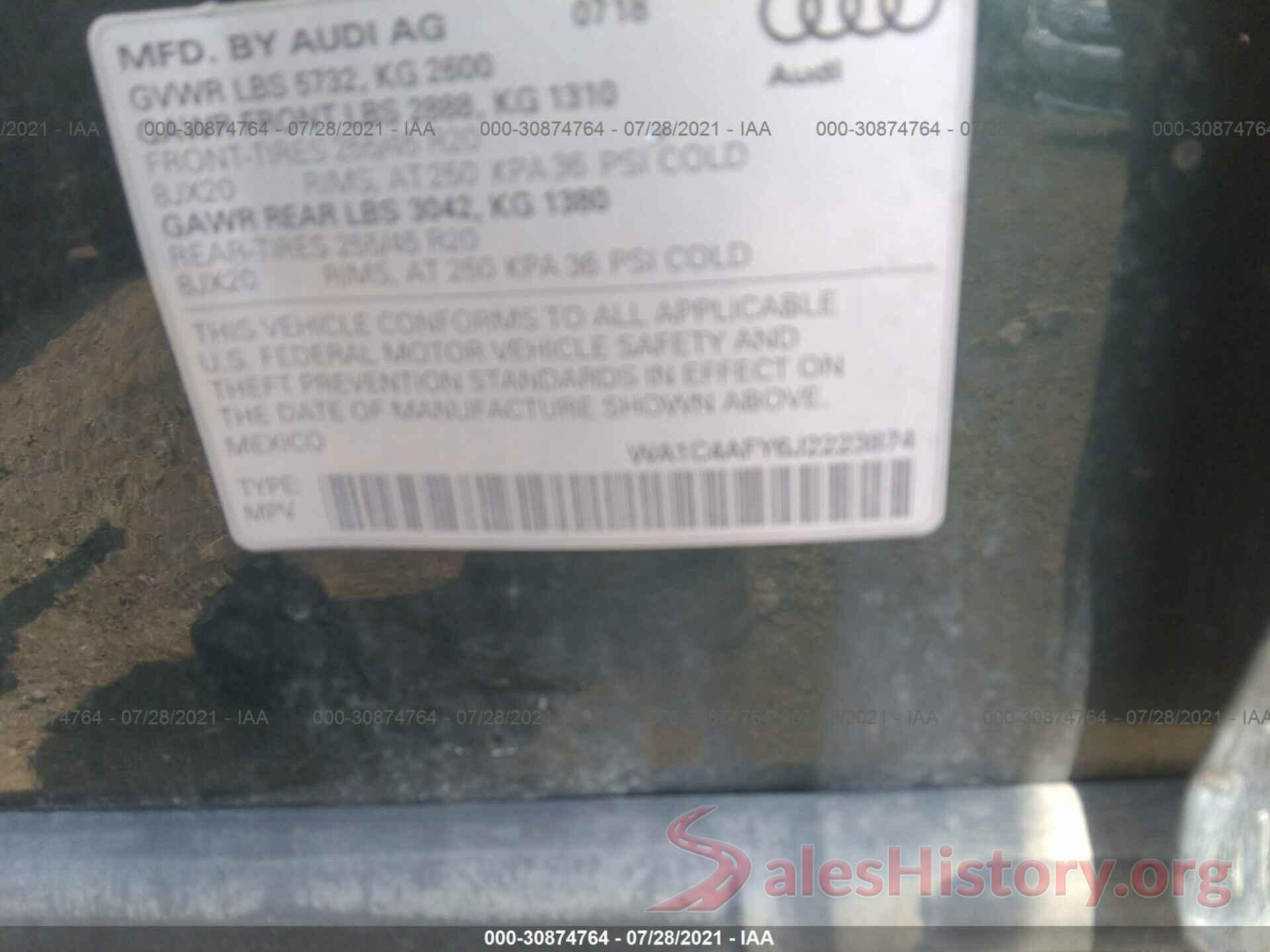 WA1C4AFY6J2223874 2018 AUDI SQ5