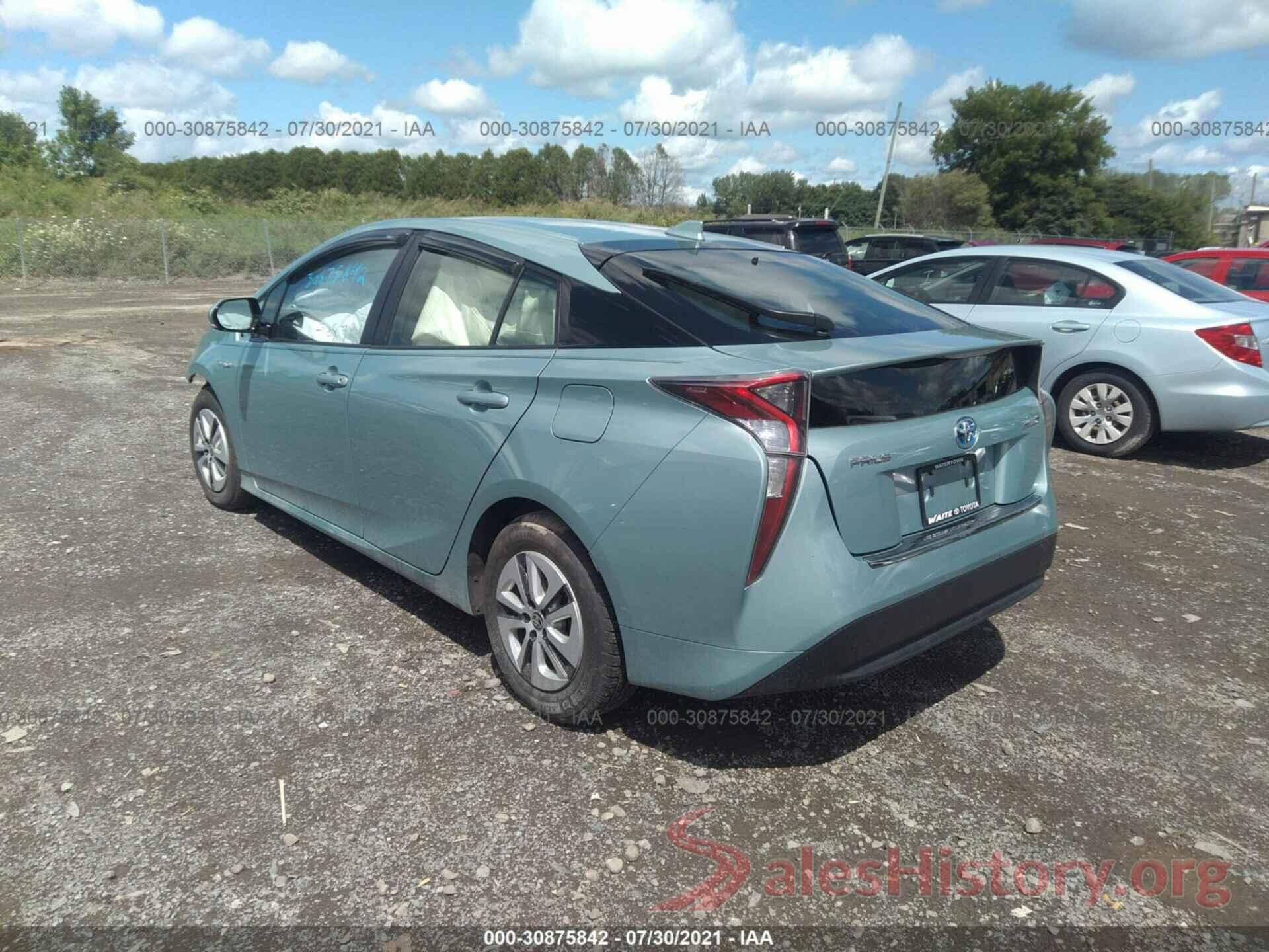 JTDKARFU0H3036303 2017 TOYOTA PRIUS