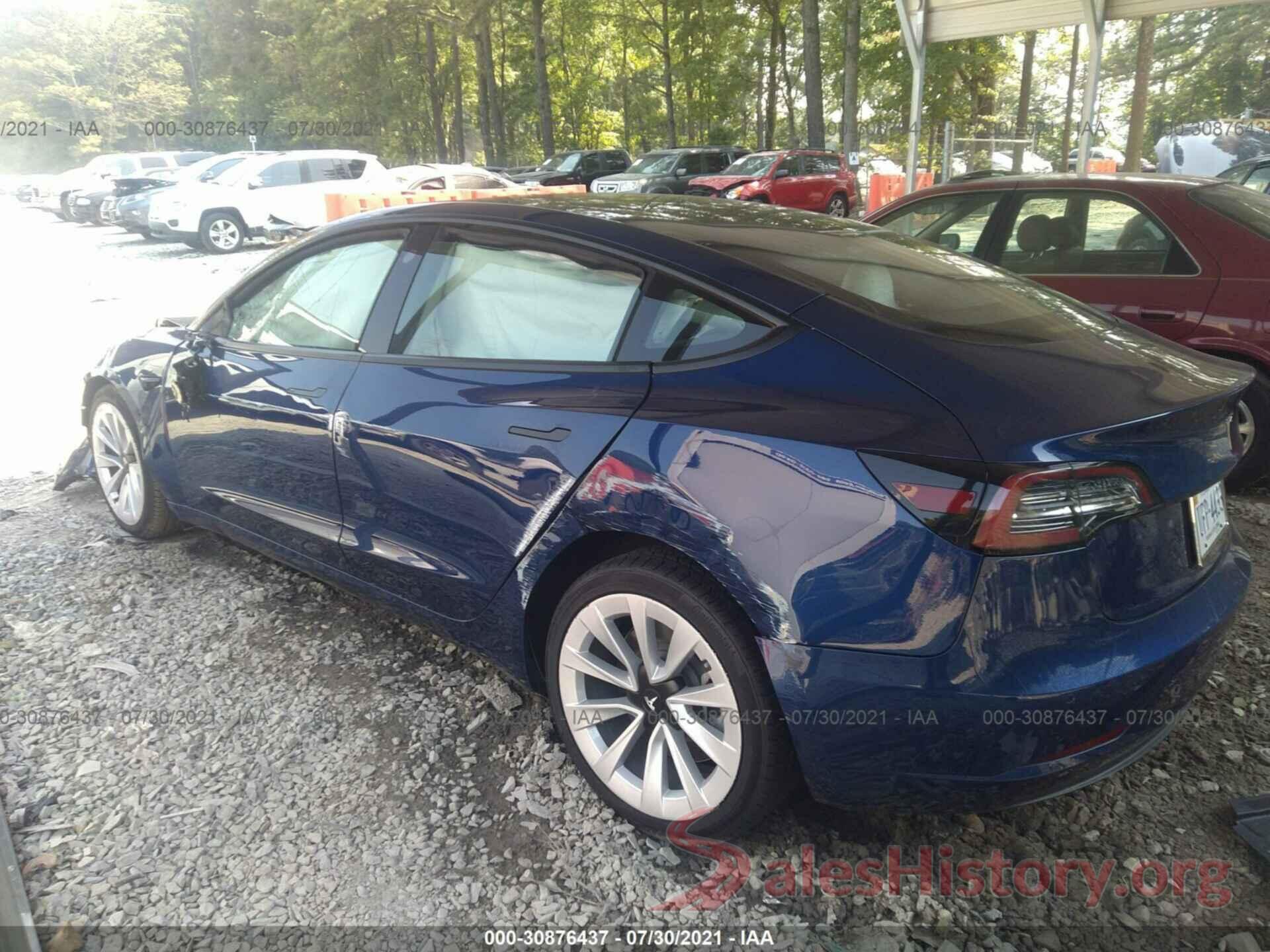 5YJ3E1EAXMF853857 2021 TESLA MODEL 3